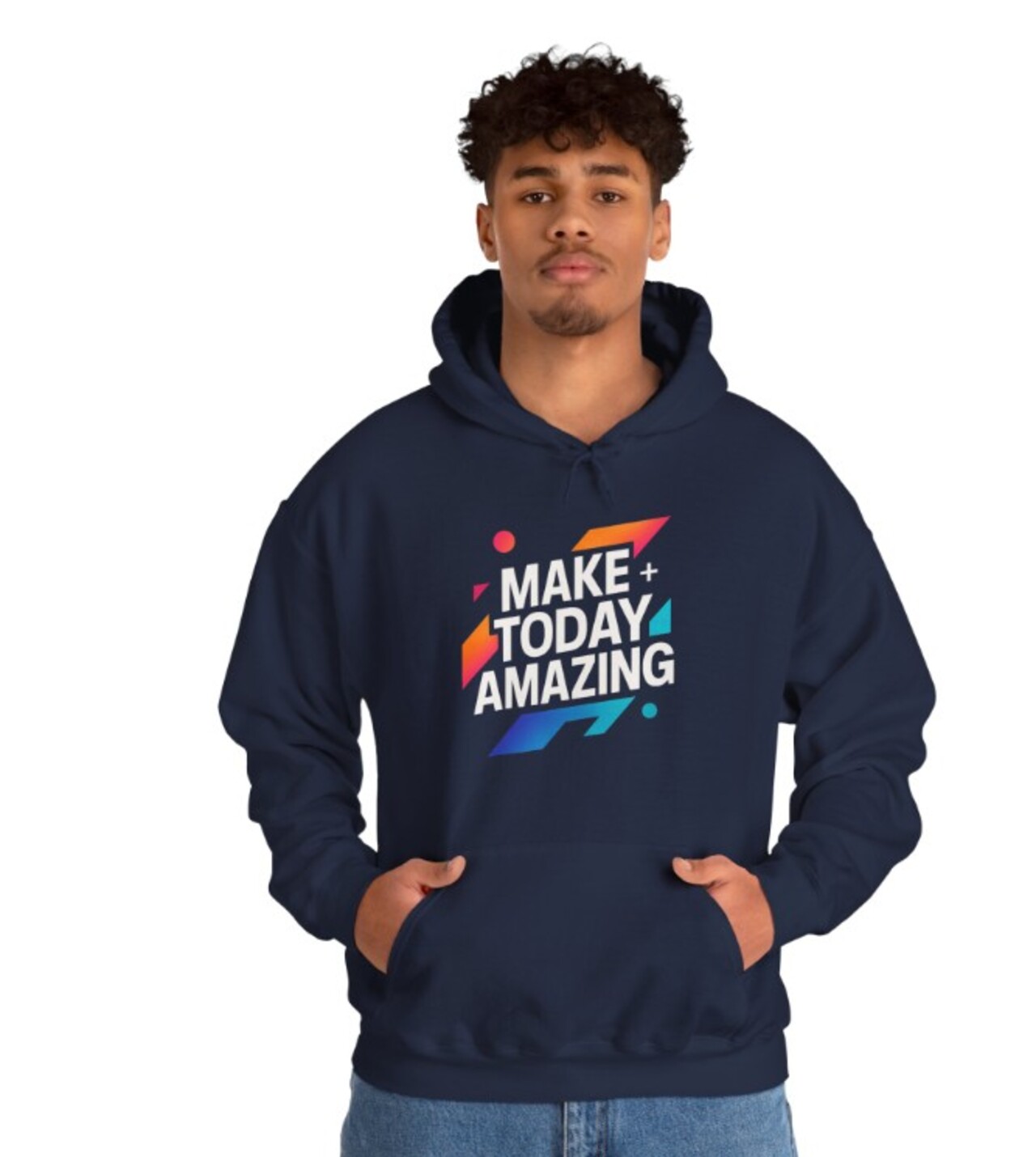 Motivational Graphic Hoodie — ‘‘Make Today Amazing’ Color-Block Design product thumbnail image Motivational Graphic Hoodie — ‘‘Make Today Amazing’ Color-Block Design product thumbnail image