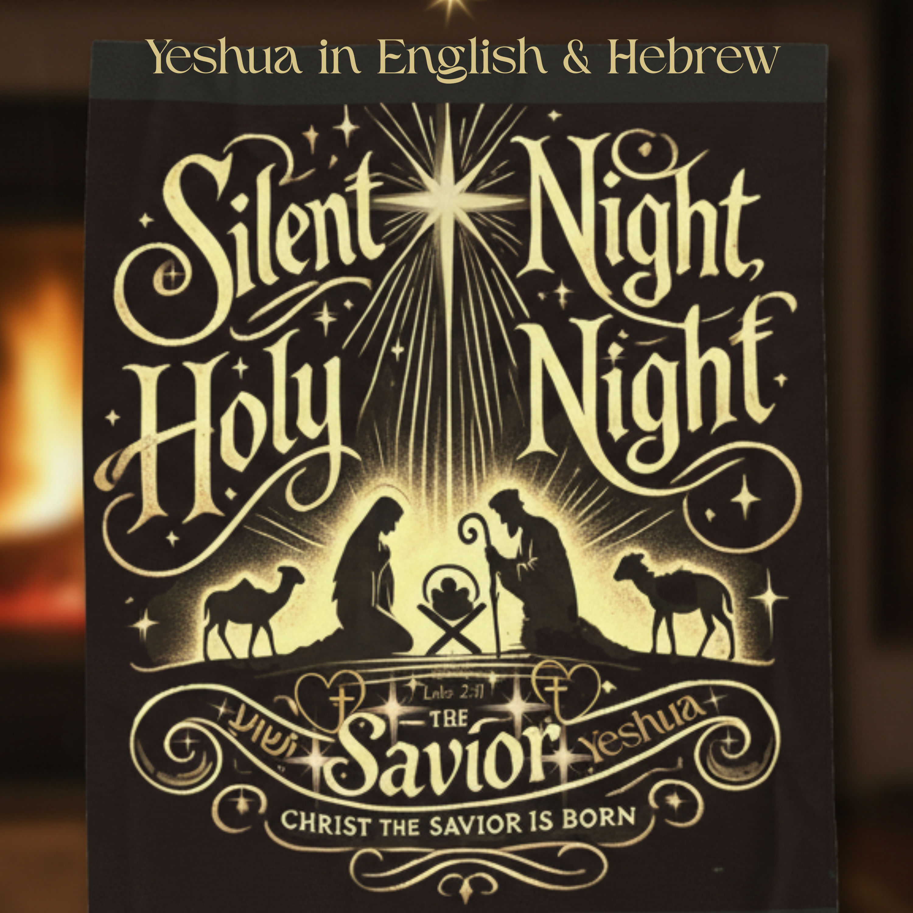 O Holy Night Yeshua Throw Blanket/ Christian Christmas Nativity Blanket/ Cozy Velveteen Plush throw product thumbnail image O Holy Night Yeshua Throw Blanket/ Christian Christmas Nativity Blanket/ Cozy Velveteen Plush throw product thumbnail image