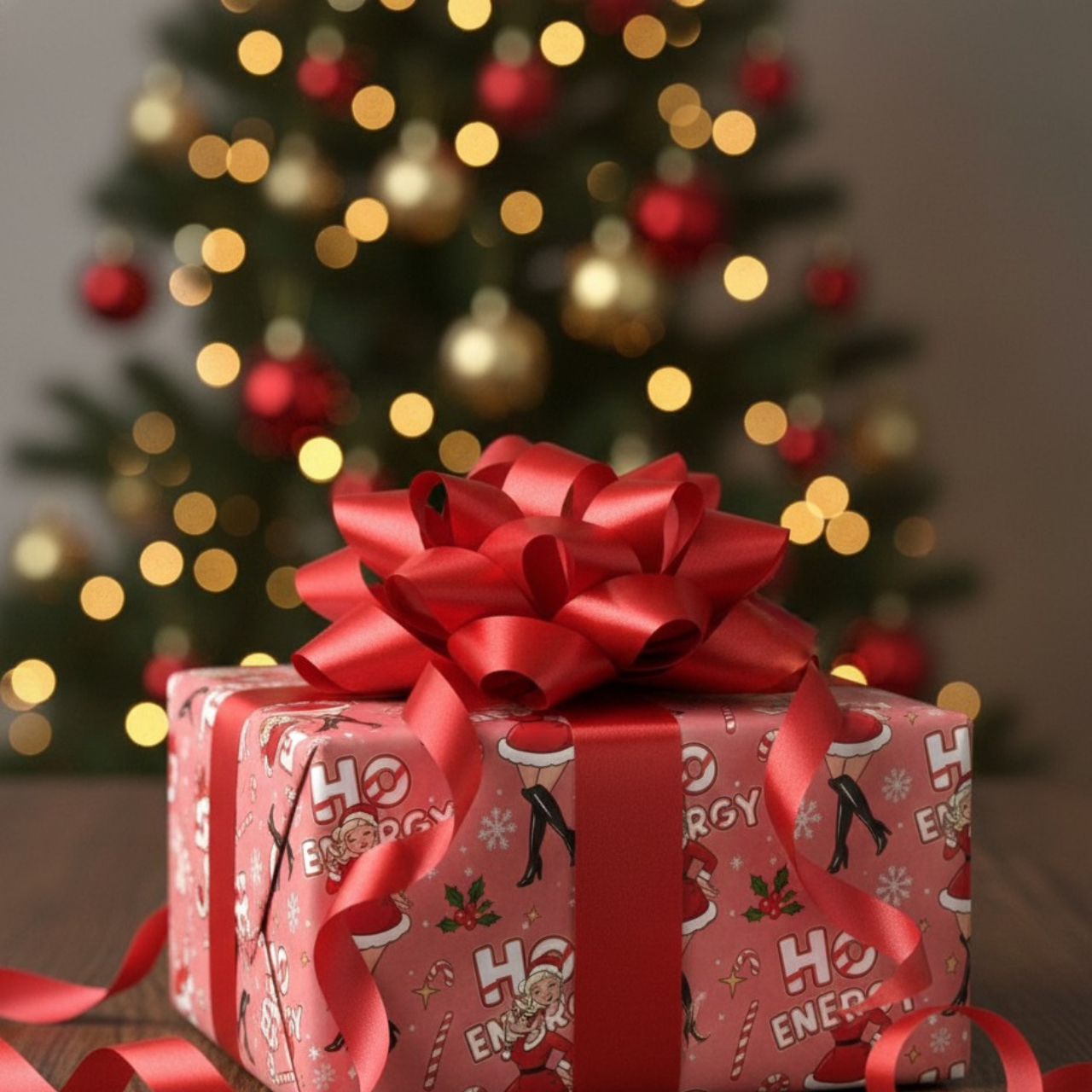 Ho Energy-Dirty Santa Adult Gift Wrap 