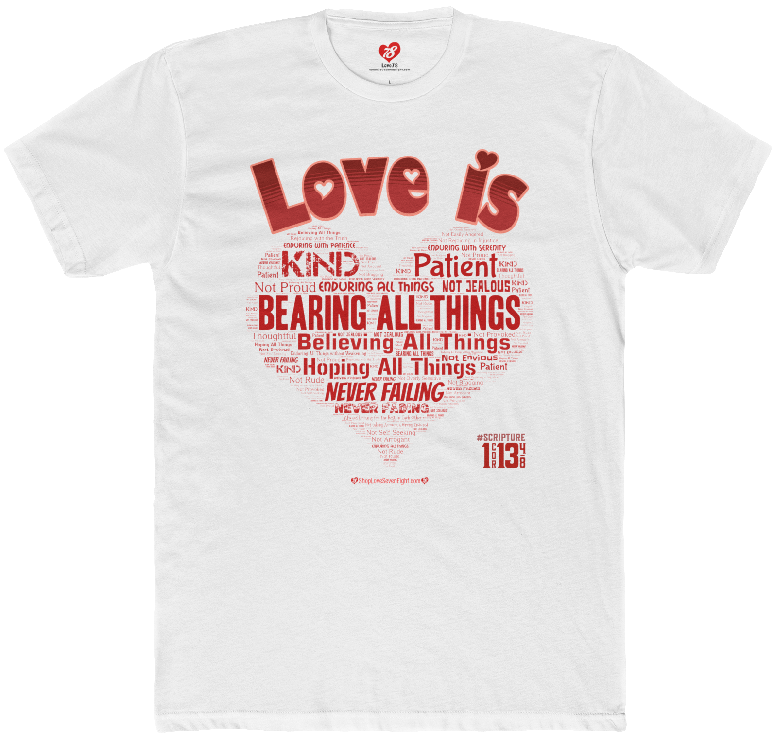 #LoveIs - Love Is - 1 Corinthians 13:4-8 - Light Shirt - Christian TShirt - Unisex Short Sleeve Shirt Minimalist Code Snippet Tee Subtle Programming Print Crew Neck #LoveIs - Love Is - 1 Corinthians 13:4-8 - Light Shirt - Christian TShirt - Unisex Short Sleeve Shirt Minimalist Code Snippet Tee Subtle Programming Print Crew Neck