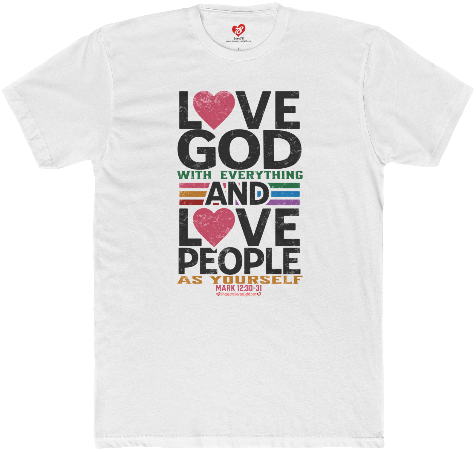 #LoveGodLovePeople - Love God and Love People - Mark 12:30-31 - Light Christian TShirt - Unisex Short Sleeve Shirt Minimalist Code Snippet Tee Subtle Programming Print Crew Neck product thumbnail image #LoveGodLovePeople - Love God and Love People - Mark 12:30-31 - Light Christian TShirt - Unisex Short Sleeve Shirt Minimalist Code Snippet Tee Subtle Programming Print Crew Neck product thumbnail image
