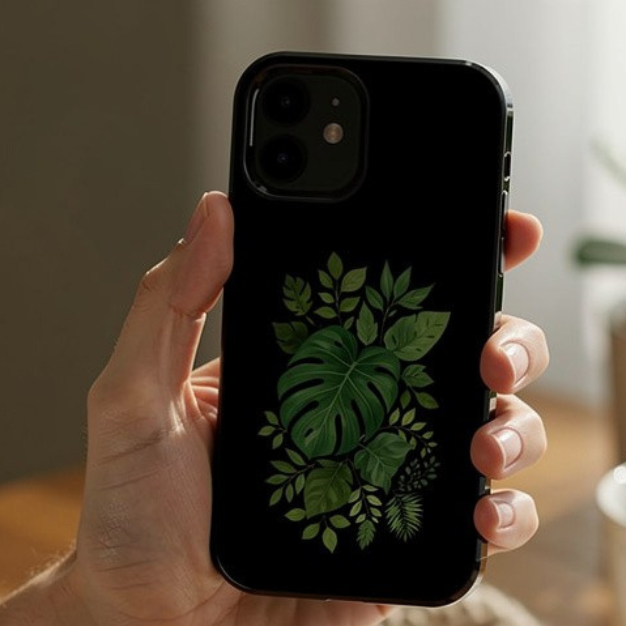 Black Botanical Phone Case product thumbnail image Black Botanical Phone Case product thumbnail image