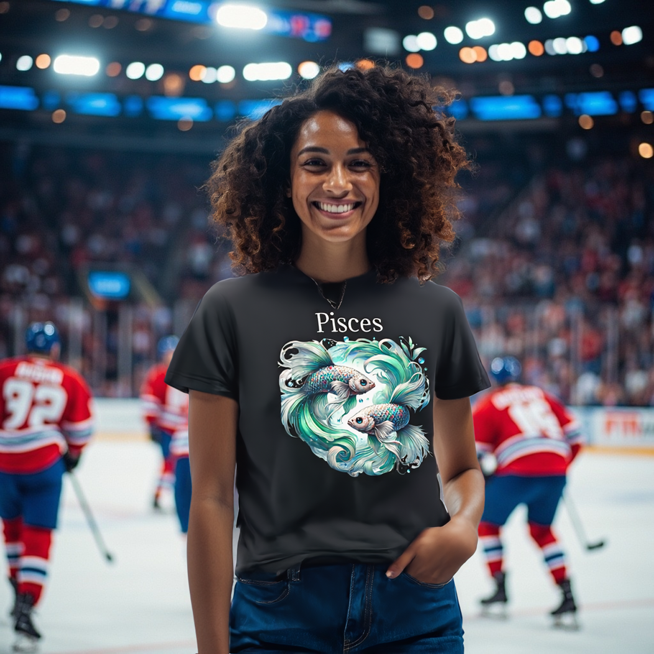 Pisces Zodiac Tee — Astrology T-Shirt by Roger Sampson product thumbnail image Pisces Zodiac Tee — Astrology T-Shirt by Roger Sampson product thumbnail image