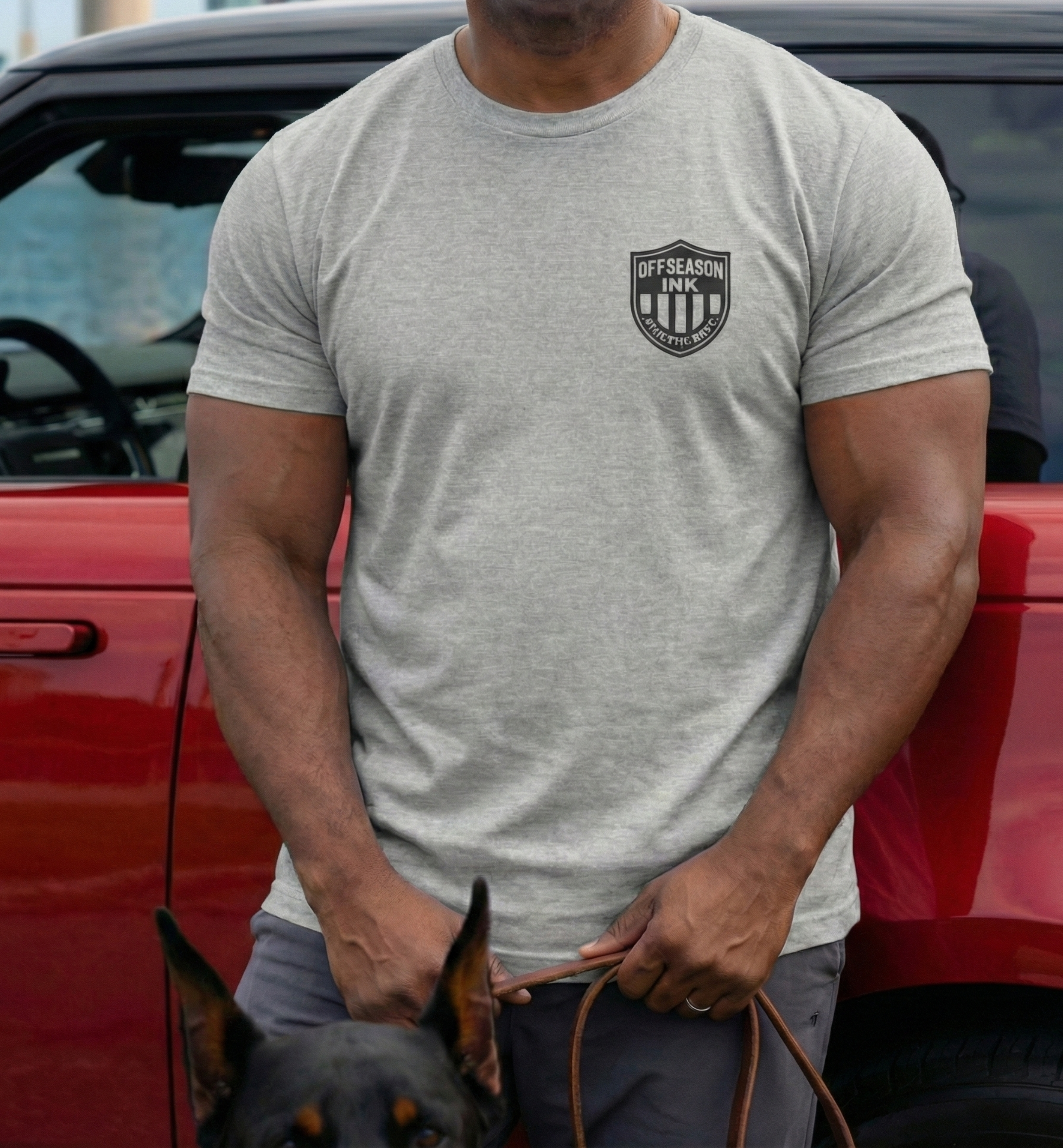OffSeason Ink – Athletic Dept. Shield Left-Chest Tee (Unisex)