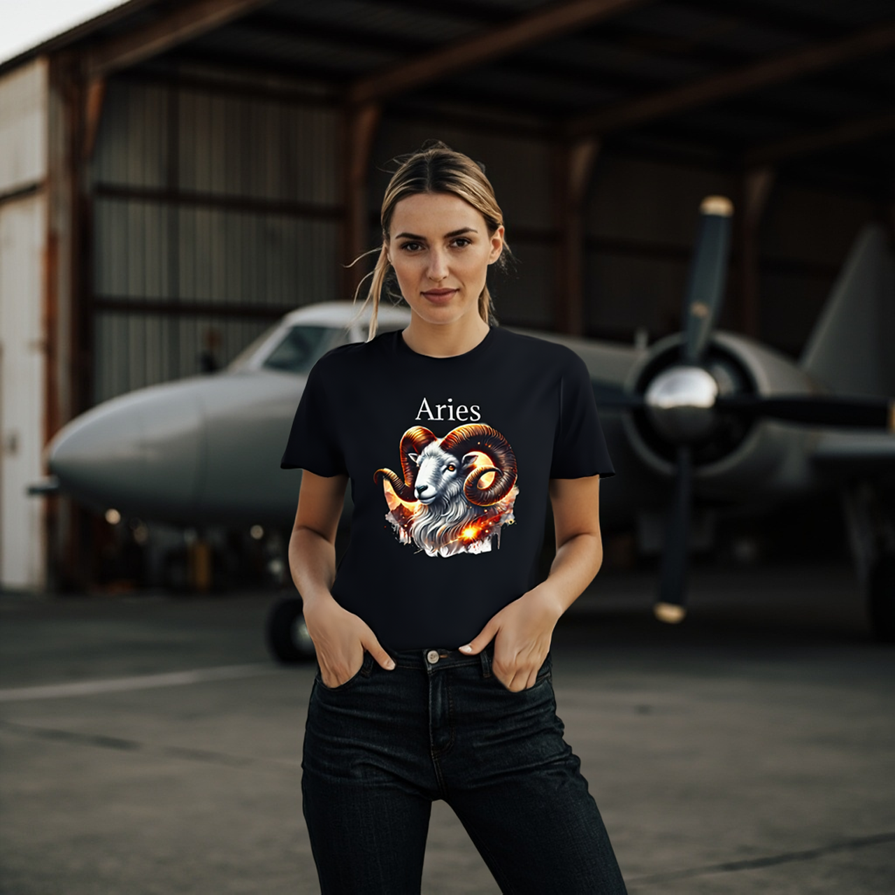 Aries Zodiac Tee — Astrology T-shirt by Roger Sampson product thumbnail image Aries Zodiac Tee — Astrology T-shirt by Roger Sampson product thumbnail image