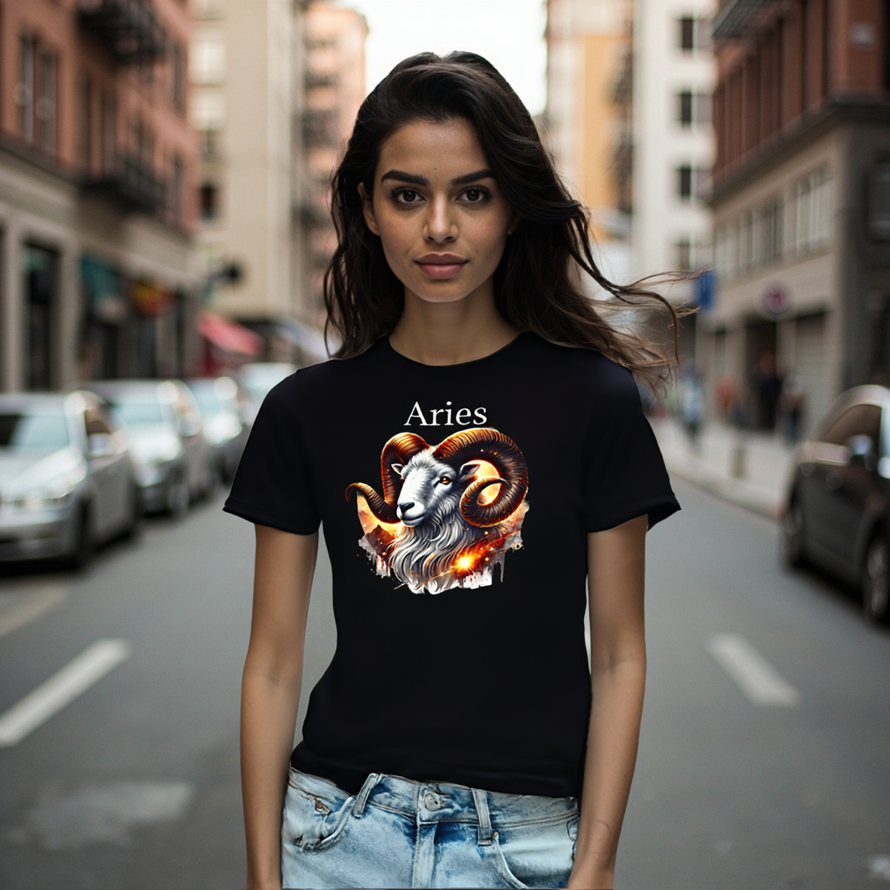 Aries Zodiac Tee — Astrology T-shirt by Roger Sampson product thumbnail image