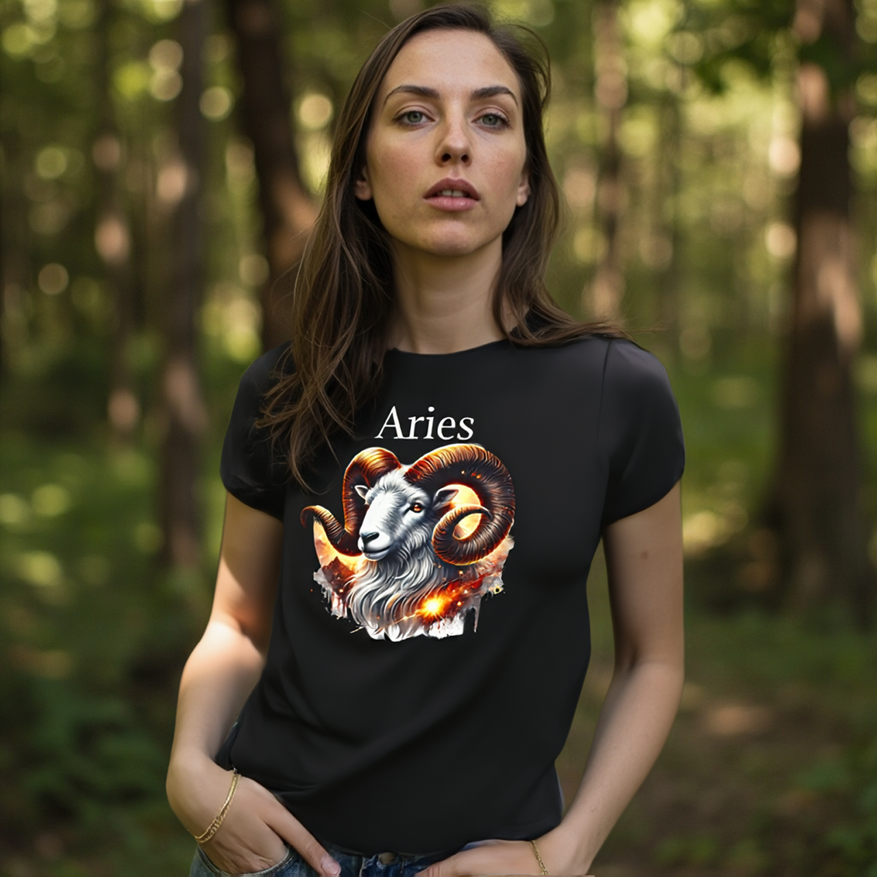 Aries Zodiac Tee — Astrology T-shirt by Roger Sampson product thumbnail image Aries Zodiac Tee — Astrology T-shirt by Roger Sampson product thumbnail image