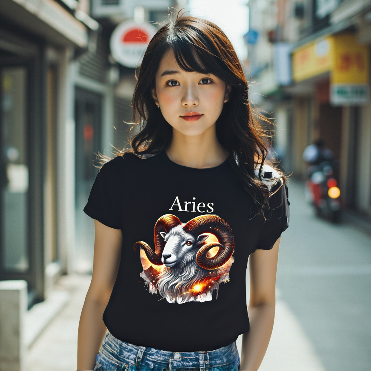 Aries Zodiac Tee — Astrology T-shirt by Roger Sampson product thumbnail image