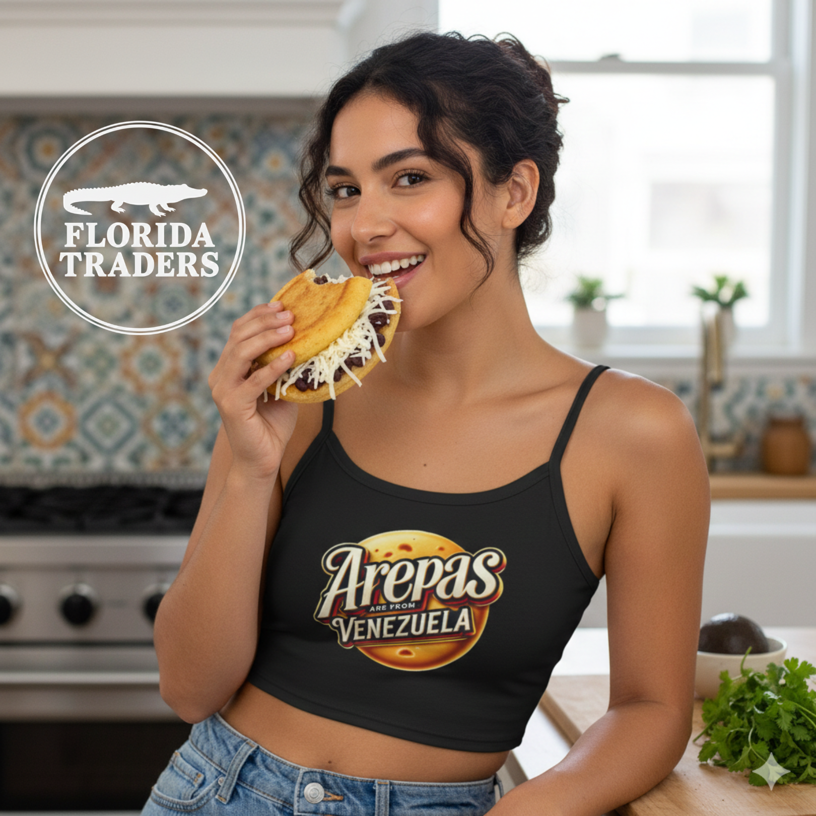 Arepas Are From Venezuela Spaghetti Strap Tank Top