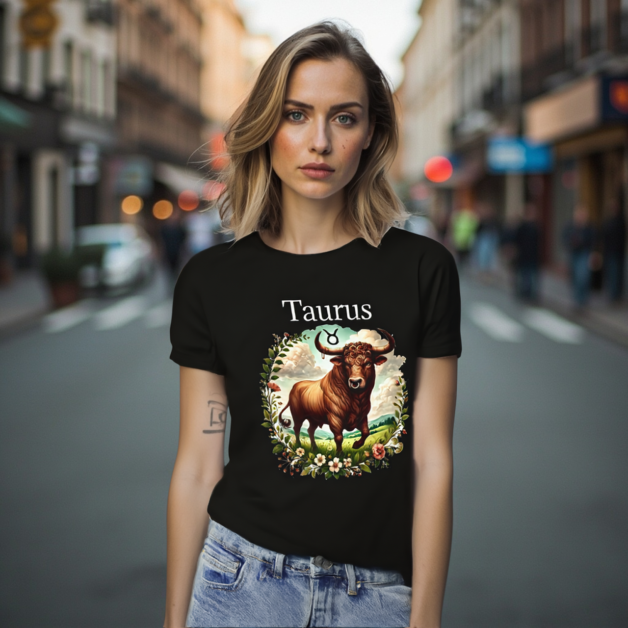 Taurus Zodiac Tee — Astrology T-Shirt by Roger Sampson product thumbnail image Taurus Zodiac Tee — Astrology T-Shirt by Roger Sampson product thumbnail image
