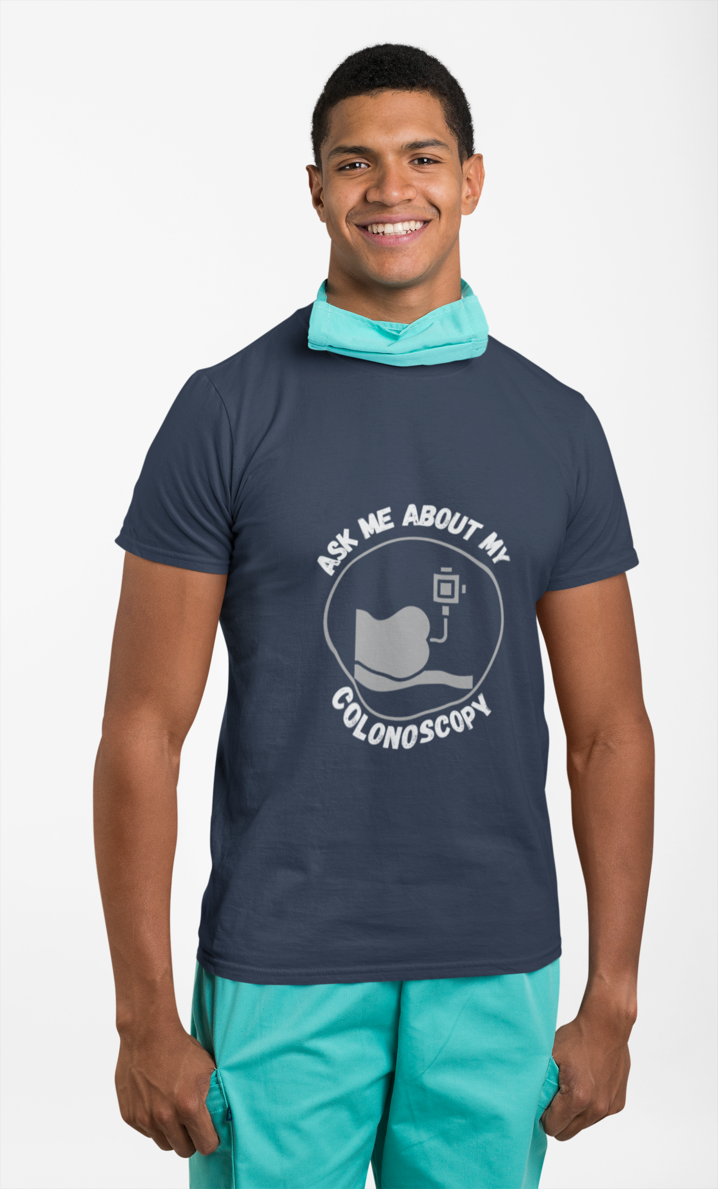 Colonoscopy Awareness T-Shirt — "Ask Me About My Colonoscopy" product thumbnail image