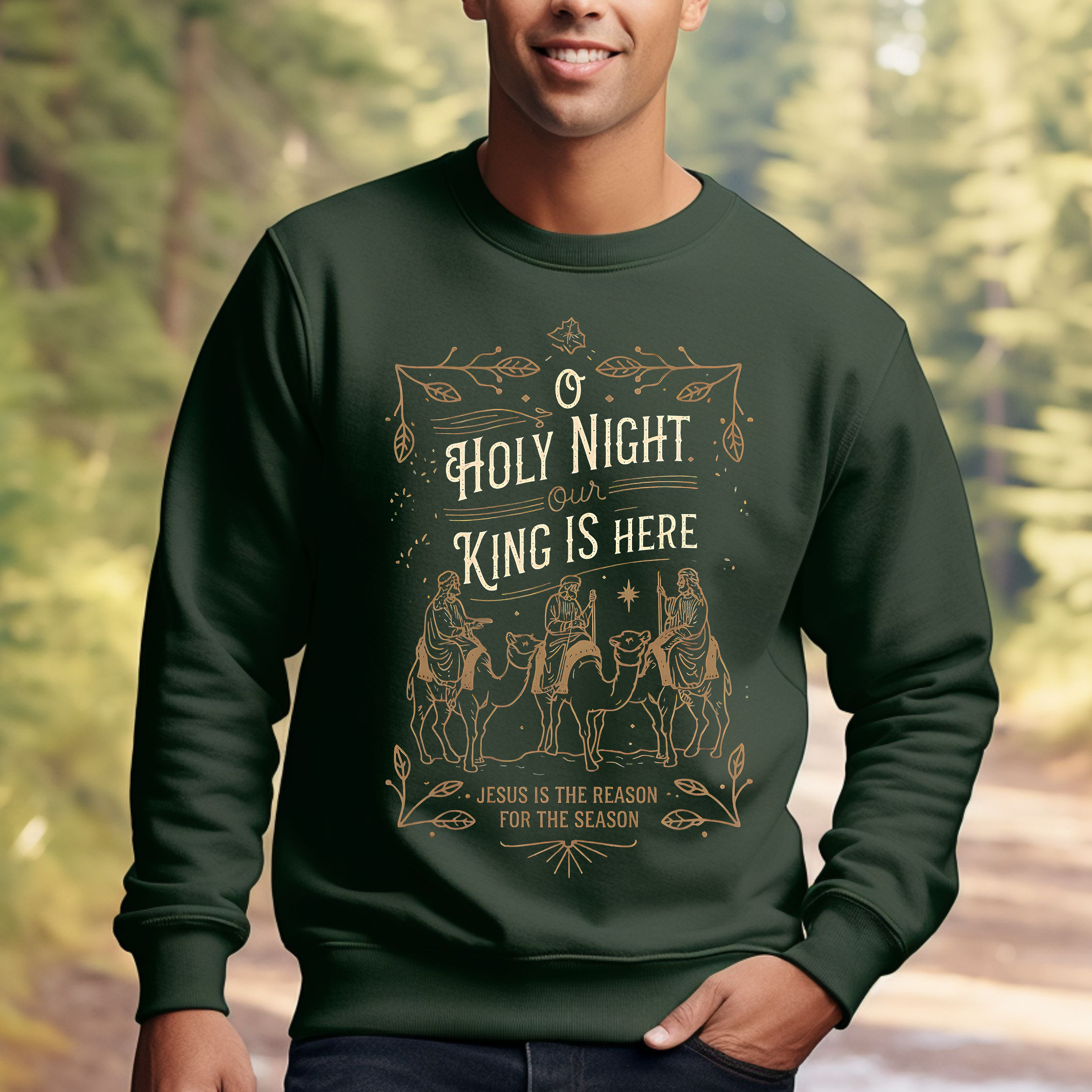 O Holy Night - Christmas Sweatshirt product thumbnail image O Holy Night - Christmas Sweatshirt product thumbnail image