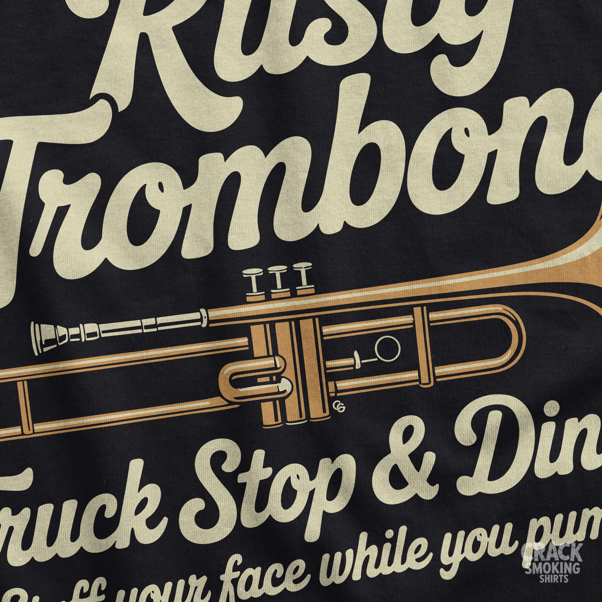 Rusty Trombone Truck Stop & Diner – Funny Dirty Innuendo Unisex T-Shirt product thumbnail image Rusty Trombone Truck Stop & Diner – Funny Dirty Innuendo Unisex T-Shirt product thumbnail image