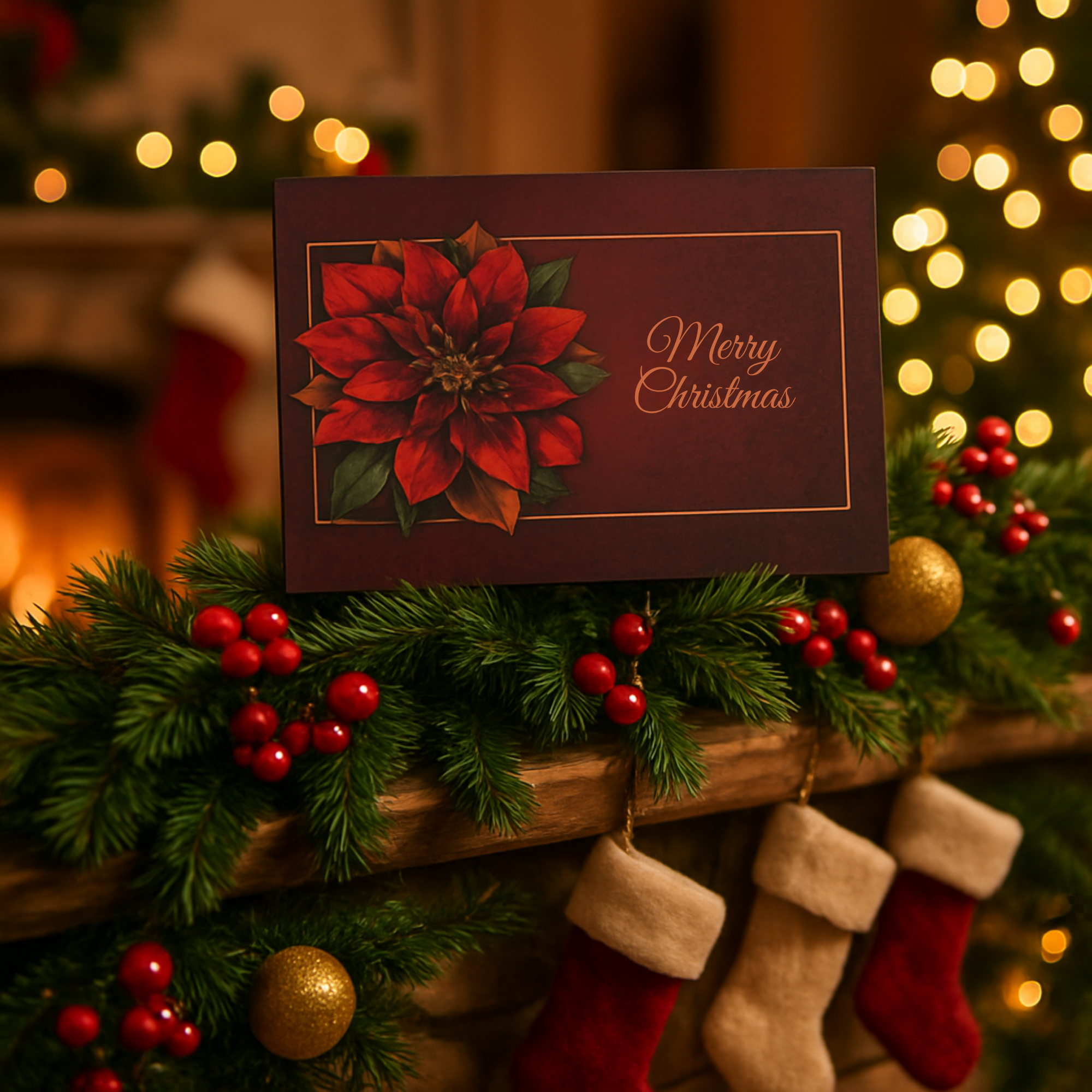 Elegant Poinsettia Christmas Greeting Cards Merry Christmas Holiday Card Set Red Floral Christmas Stationery Festive Holiday Notecards product thumbnail image Elegant Poinsettia Christmas Greeting Cards Merry Christmas Holiday Card Set Red Floral Christmas Stationery Festive Holiday Notecards product thumbnail image