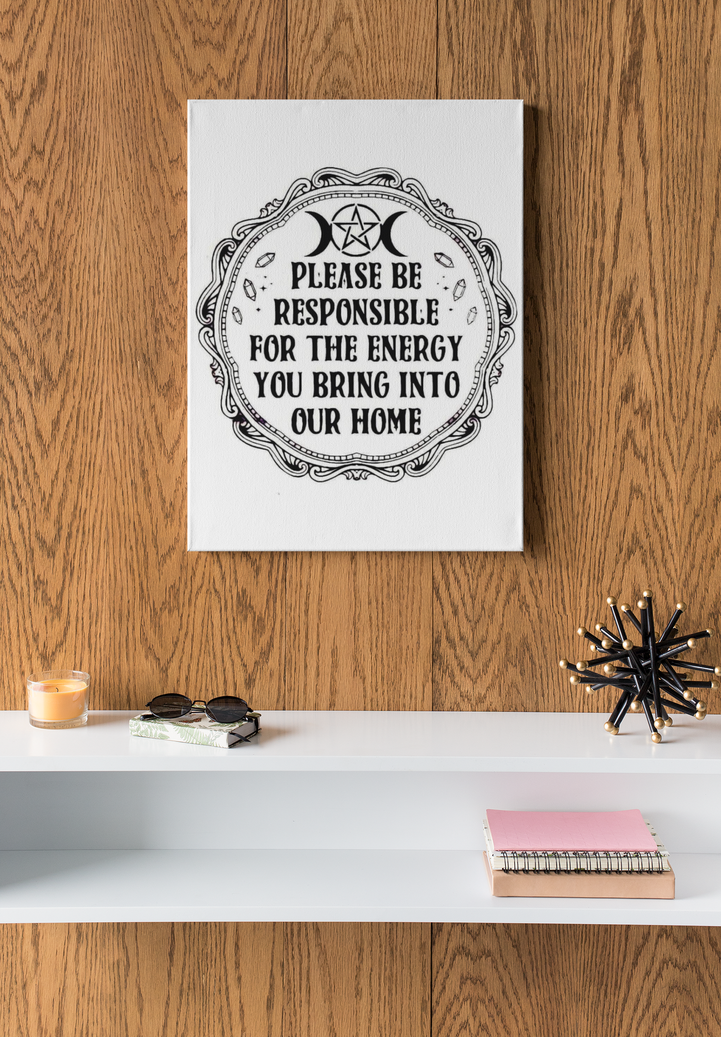 "Please Be Responsible For The Energy You Bring Into Our Home" Spiritual Wall Art product thumbnail image "Please Be Responsible For The Energy You Bring Into Our Home" Spiritual Wall Art product thumbnail image