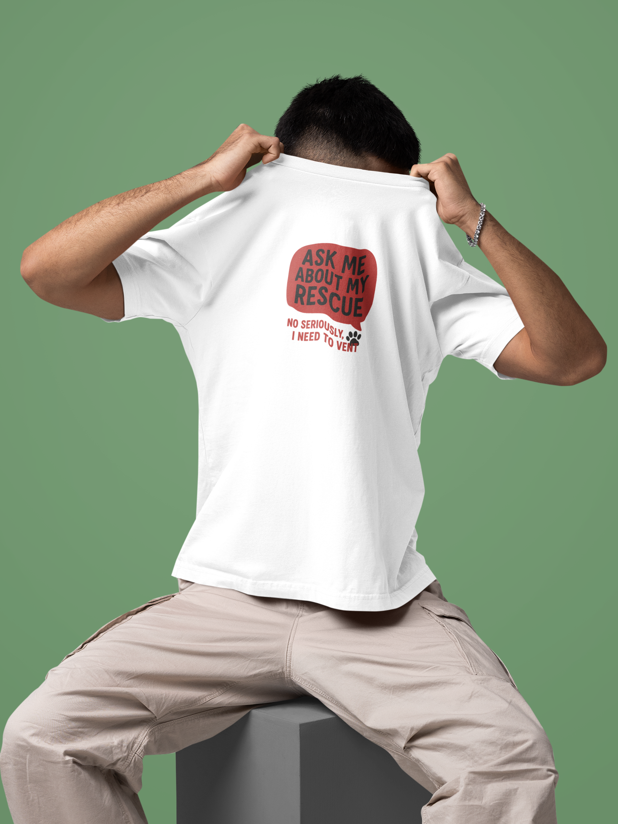 ๐พ๐ฌ Ask Me About My Rescue โ โNo Seriously, I Need to Ventโ Unisex T-shirt ๐ฌ๐พ product thumbnail image ๐พ๐ฌ Ask Me About My Rescue โ โNo Seriously, I Need to Ventโ Unisex T-shirt ๐ฌ๐พ product thumbnail image