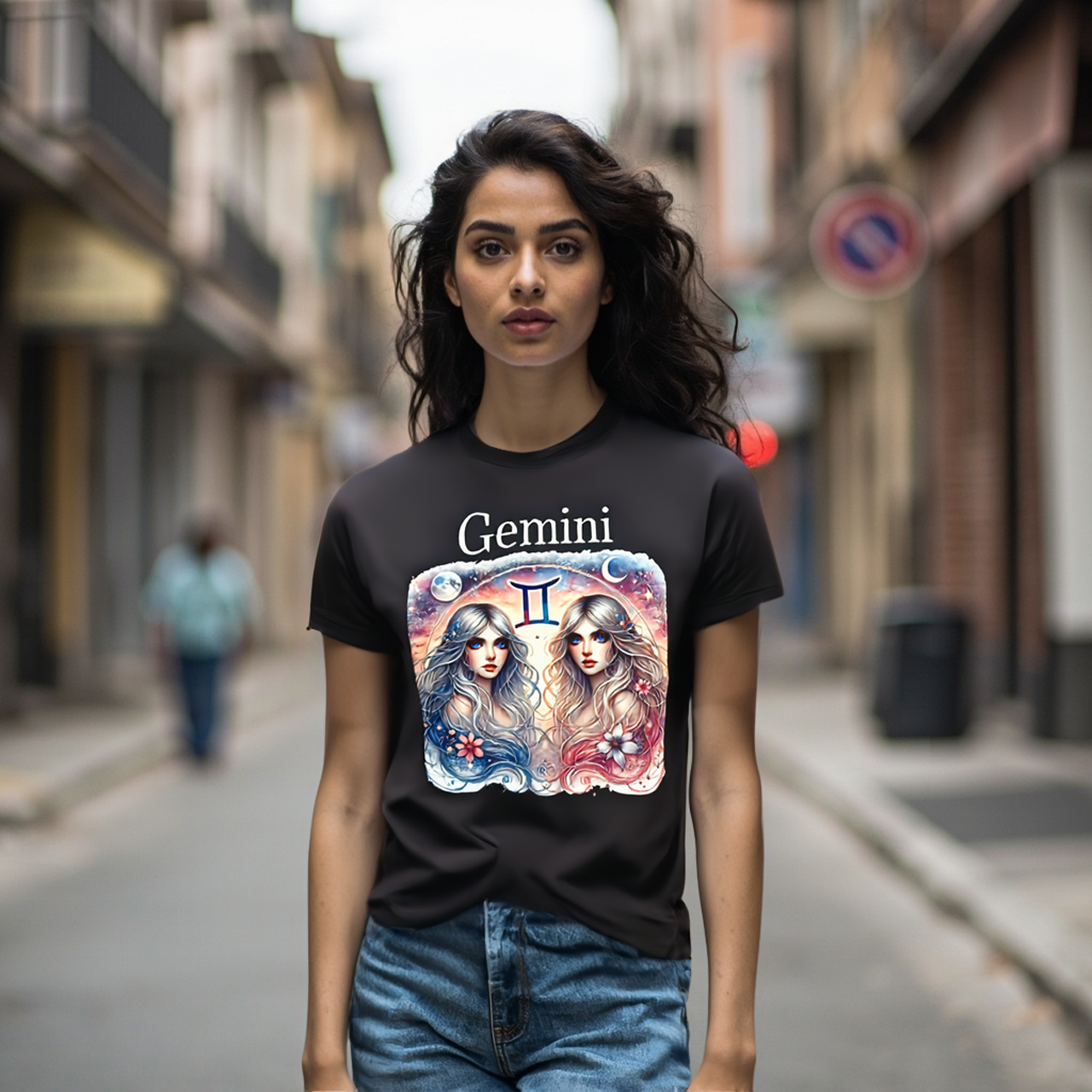 Gemini Zodiac Tee — Astrology T-Shirt by Roger Sampson product thumbnail image