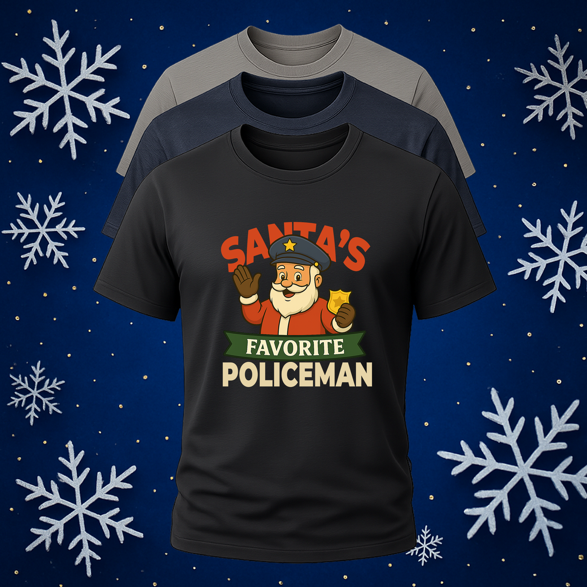 Santa’s Favorite Policeman Christmas Tee - Holiday Police Gift Shirt Santa’s Favorite Policeman Christmas Tee - Holiday Police Gift Shirt