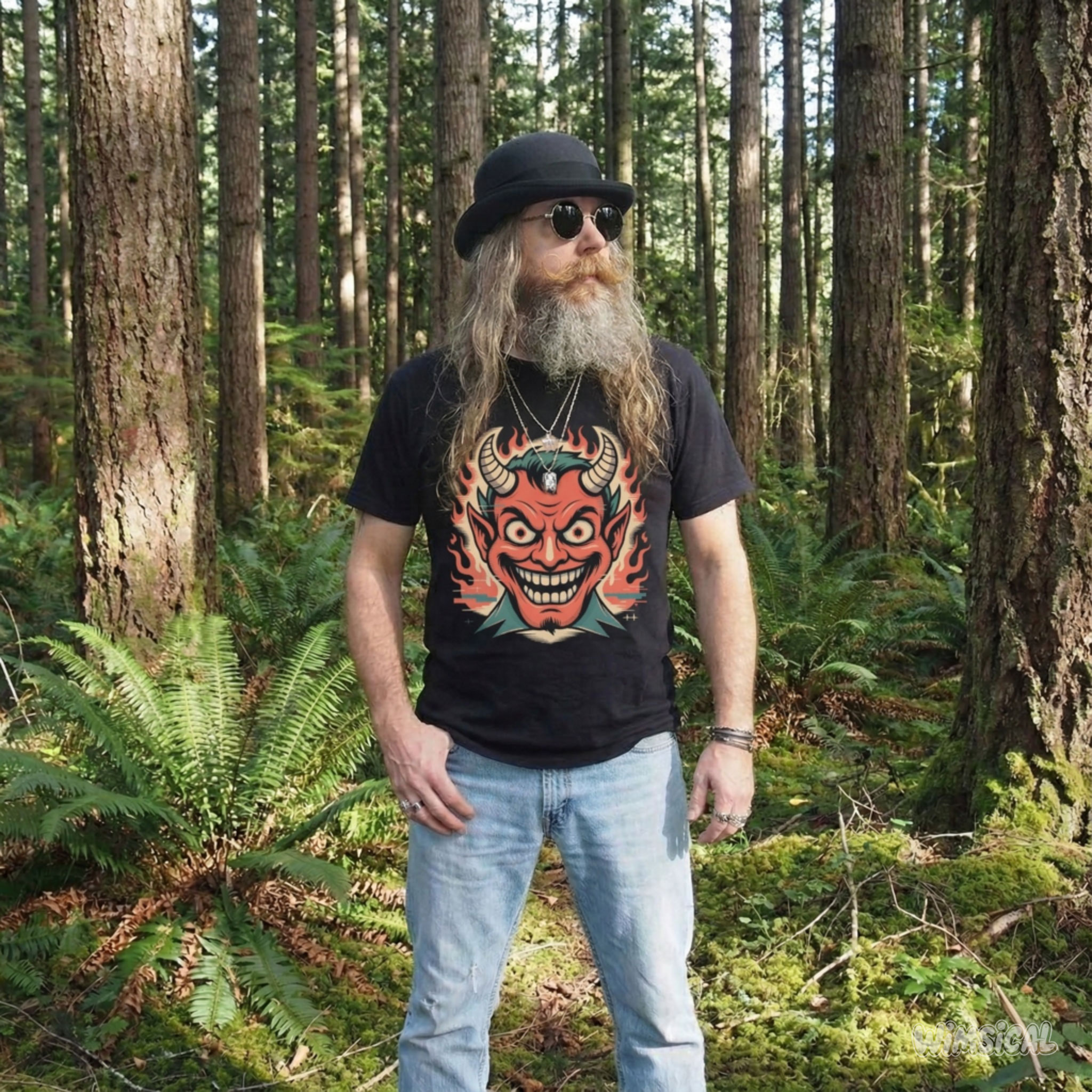 Smile from the Fire – Glitchy Devil Pixel Eyes Unisex T-Shirt product thumbnail image Smile from the Fire – Glitchy Devil Pixel Eyes Unisex T-Shirt product thumbnail image