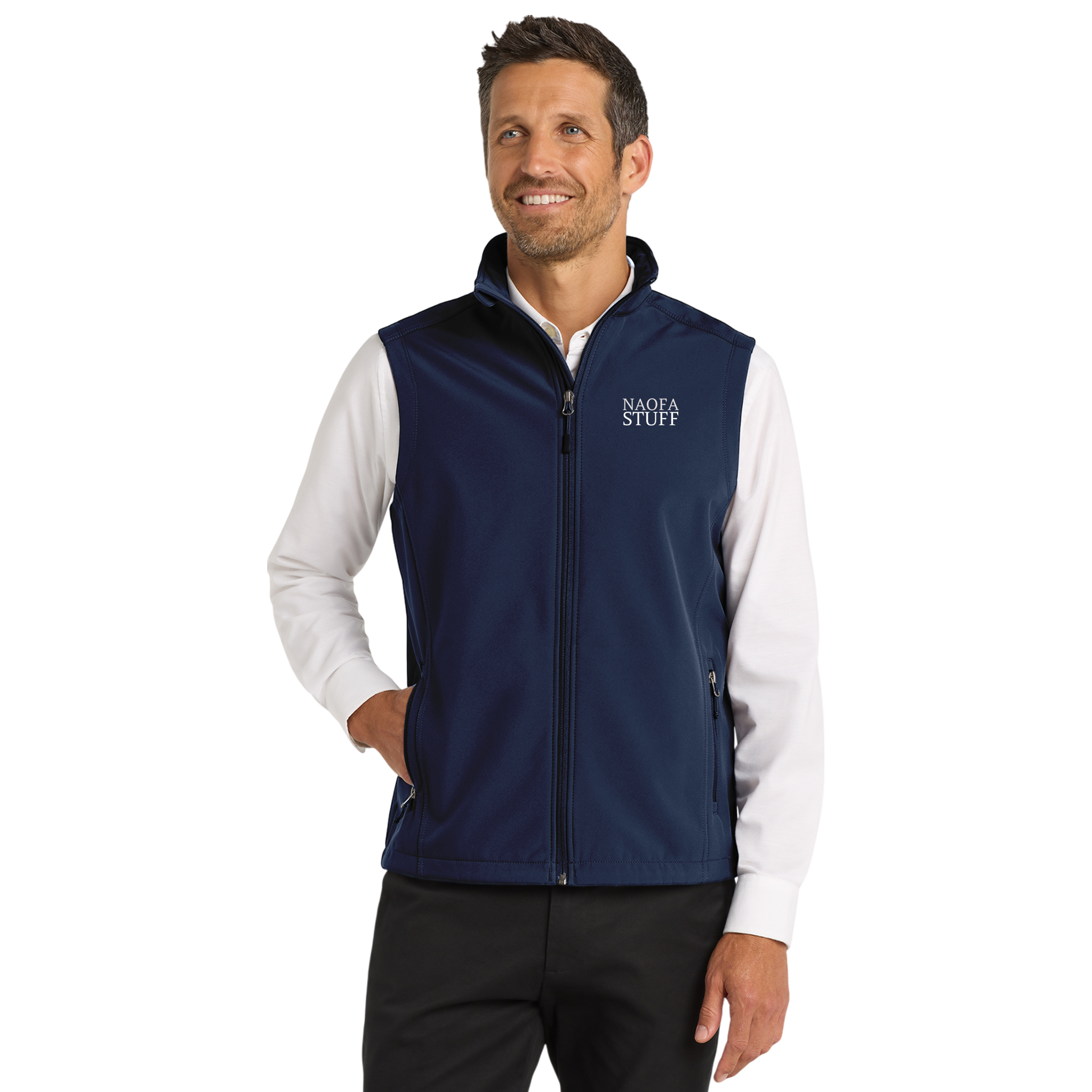 Embroidered Men's Soft Shell Vest – Lightweight Windproof Work &amp; Outdoor Layer