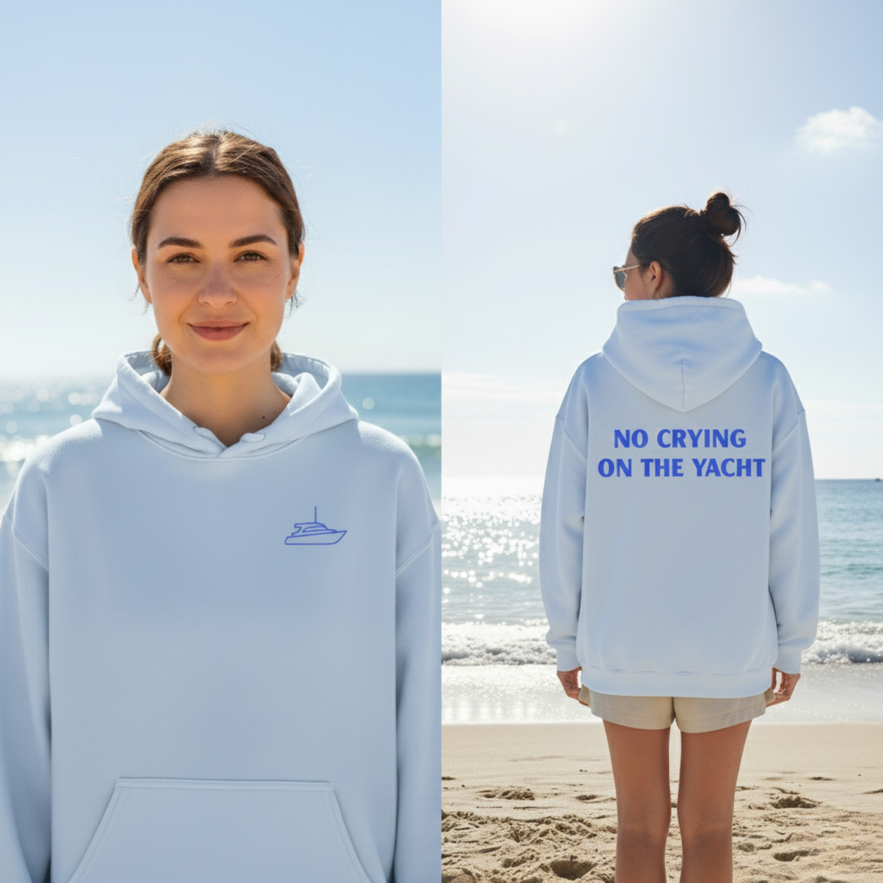 No Crying On The Yacht Hoodie, Preppy Yacht Sweatshirt, Coastal Boho, Nautical Graphic Hoodie, Boat Lover Gift, Summer Vacation Crewneck product thumbnail image No Crying On The Yacht Hoodie, Preppy Yacht Sweatshirt, Coastal Boho, Nautical Graphic Hoodie, Boat Lover Gift, Summer Vacation Crewneck product thumbnail image