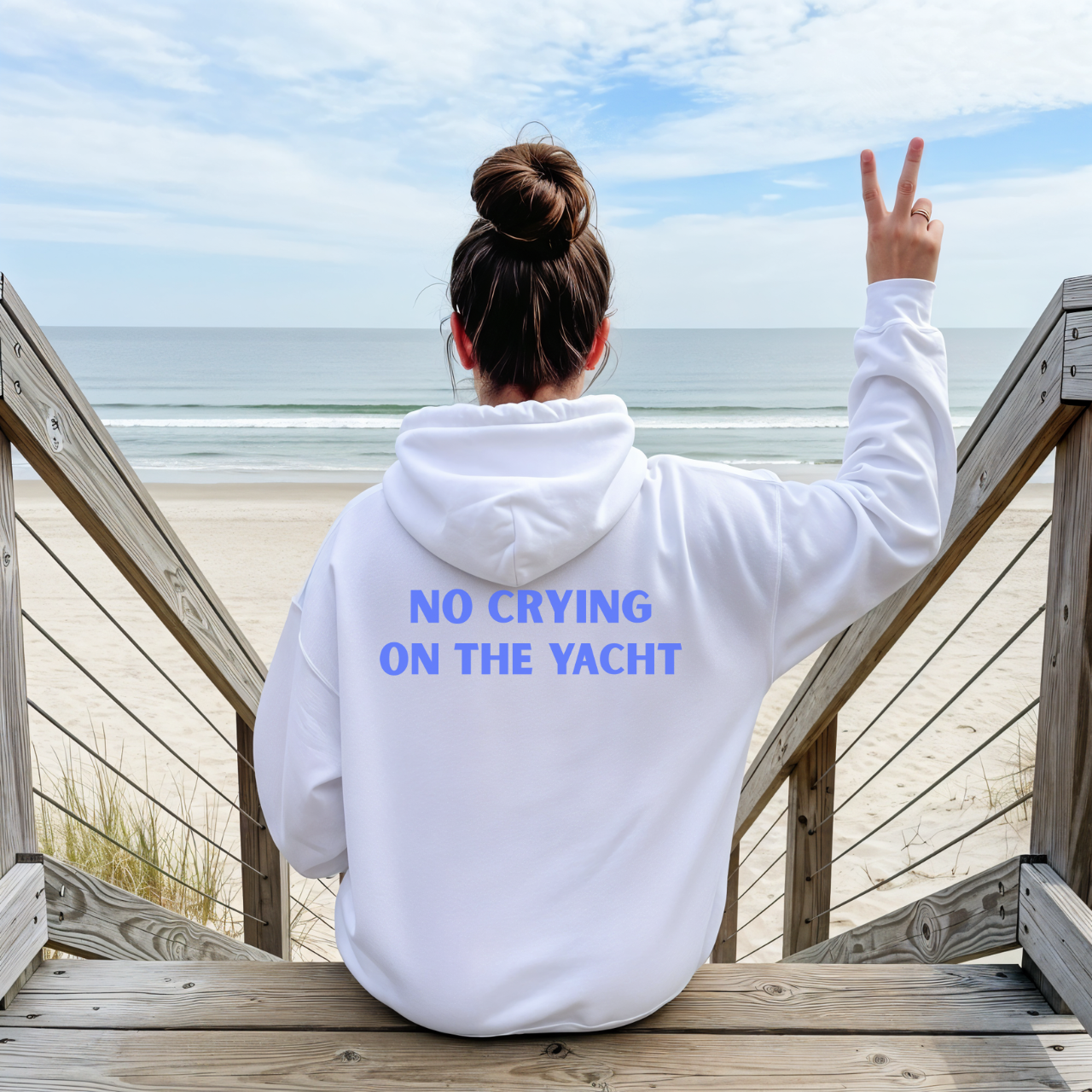 No Crying On The Yacht Hoodie, Preppy Yacht Sweatshirt, Coastal Boho, Nautical Graphic Hoodie, Boat Lover Gift, Summer Vacation Crewneck product thumbnail image No Crying On The Yacht Hoodie, Preppy Yacht Sweatshirt, Coastal Boho, Nautical Graphic Hoodie, Boat Lover Gift, Summer Vacation Crewneck product thumbnail image