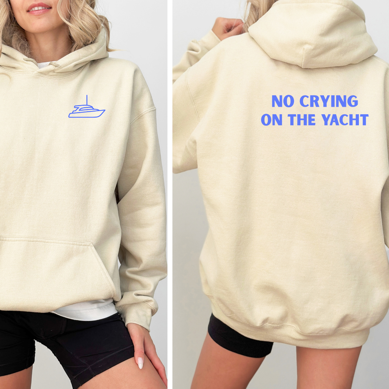 No Crying On The Yacht Hoodie, Preppy Yacht Sweatshirt, Coastal Boho, Nautical Graphic Hoodie, Boat Lover Gift, Summer Vacation Crewneck product thumbnail image No Crying On The Yacht Hoodie, Preppy Yacht Sweatshirt, Coastal Boho, Nautical Graphic Hoodie, Boat Lover Gift, Summer Vacation Crewneck product thumbnail image