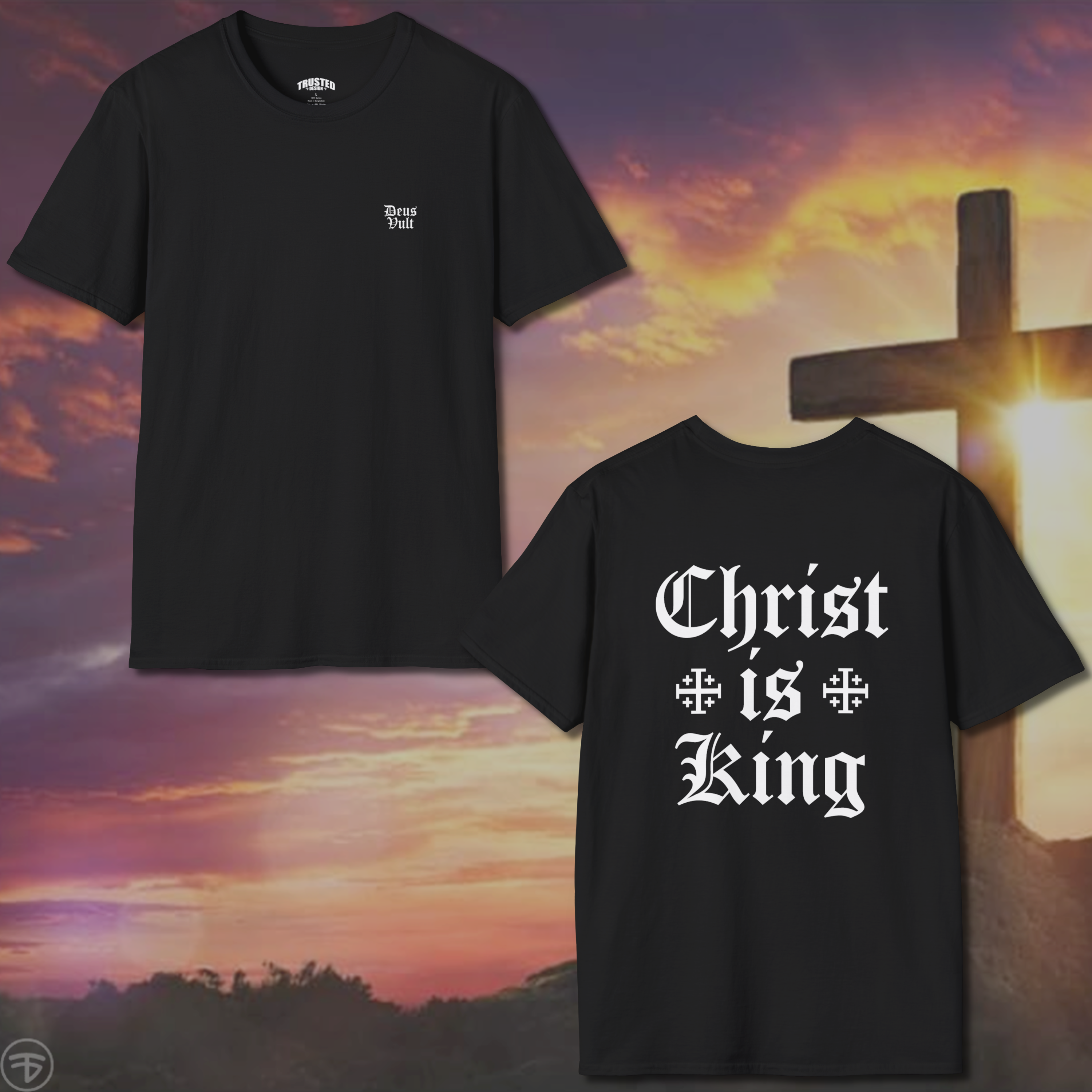 Deus Vult Christ Is King Short Sleeve Softstyle Shirt
