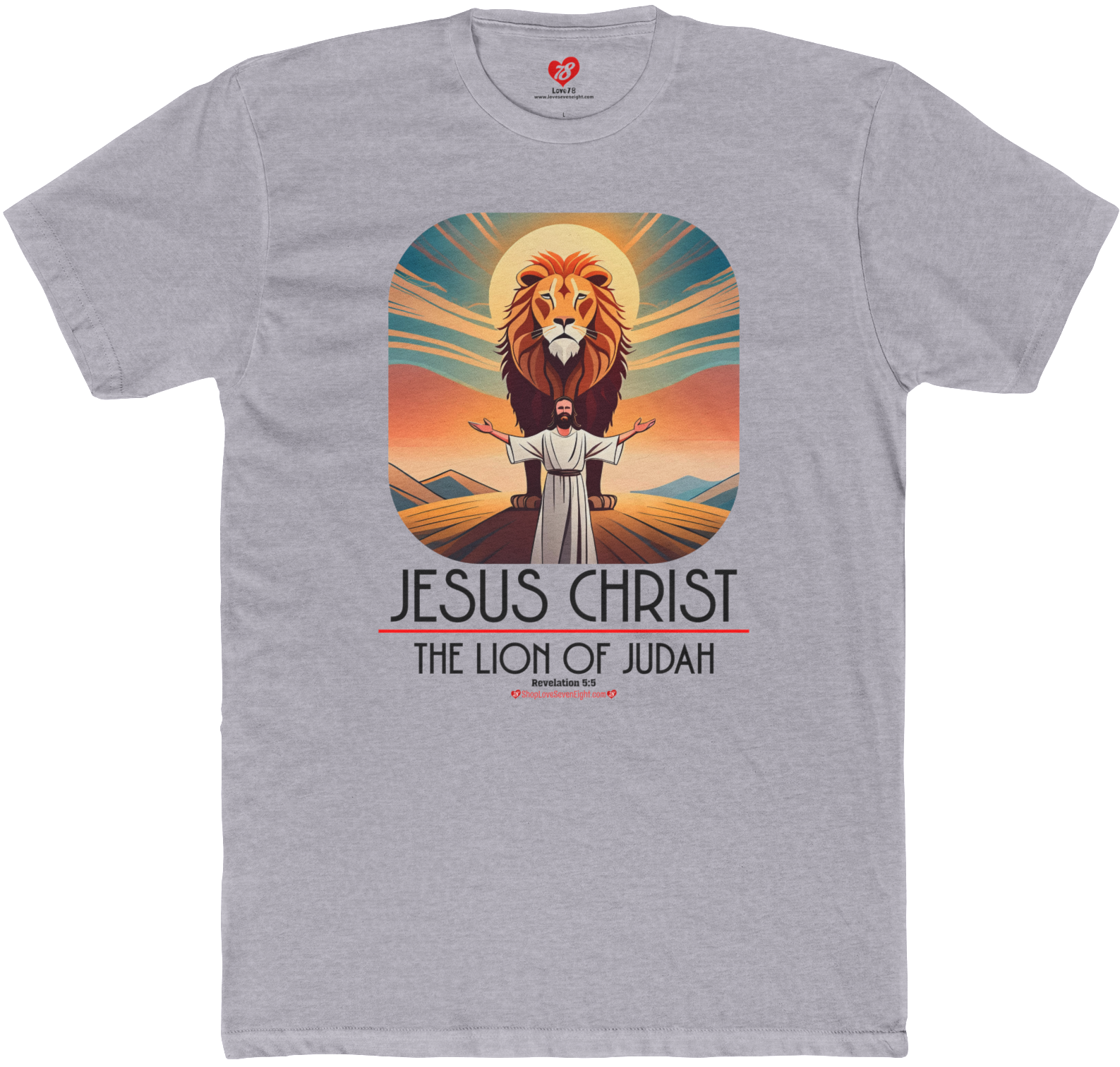 #JCTLOJ - Jesus Christ The Lion of Judah - Revelation 5:5 - Light Shirt - Christian TShirt - Unisex Short Sleeve Shirt Unisex Cotton Crew Tee product thumbnail image #JCTLOJ - Jesus Christ The Lion of Judah - Revelation 5:5 - Light Shirt - Christian TShirt - Unisex Short Sleeve Shirt Unisex Cotton Crew Tee product thumbnail image