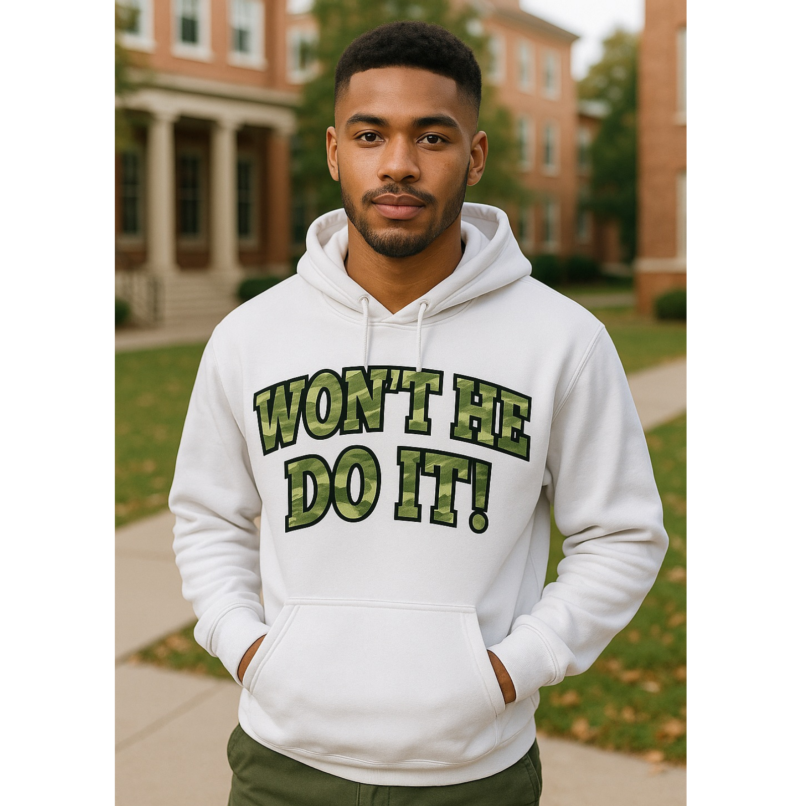 Christian Hoodie — "Won't He Do It!" Inspirational Faith Sweatshirt