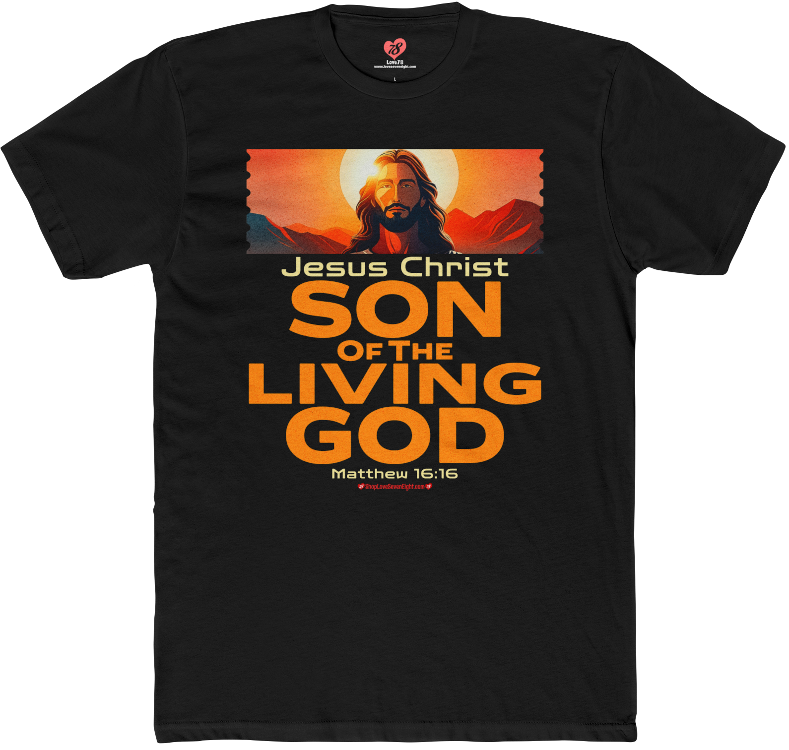 #JCSOTLG - Jesus Christ Son of the Living God - Matthew 16:16 - Dark Shirt - Christian TShirt - Unisex Short Sleeve Shirt Cotton Crew Tee