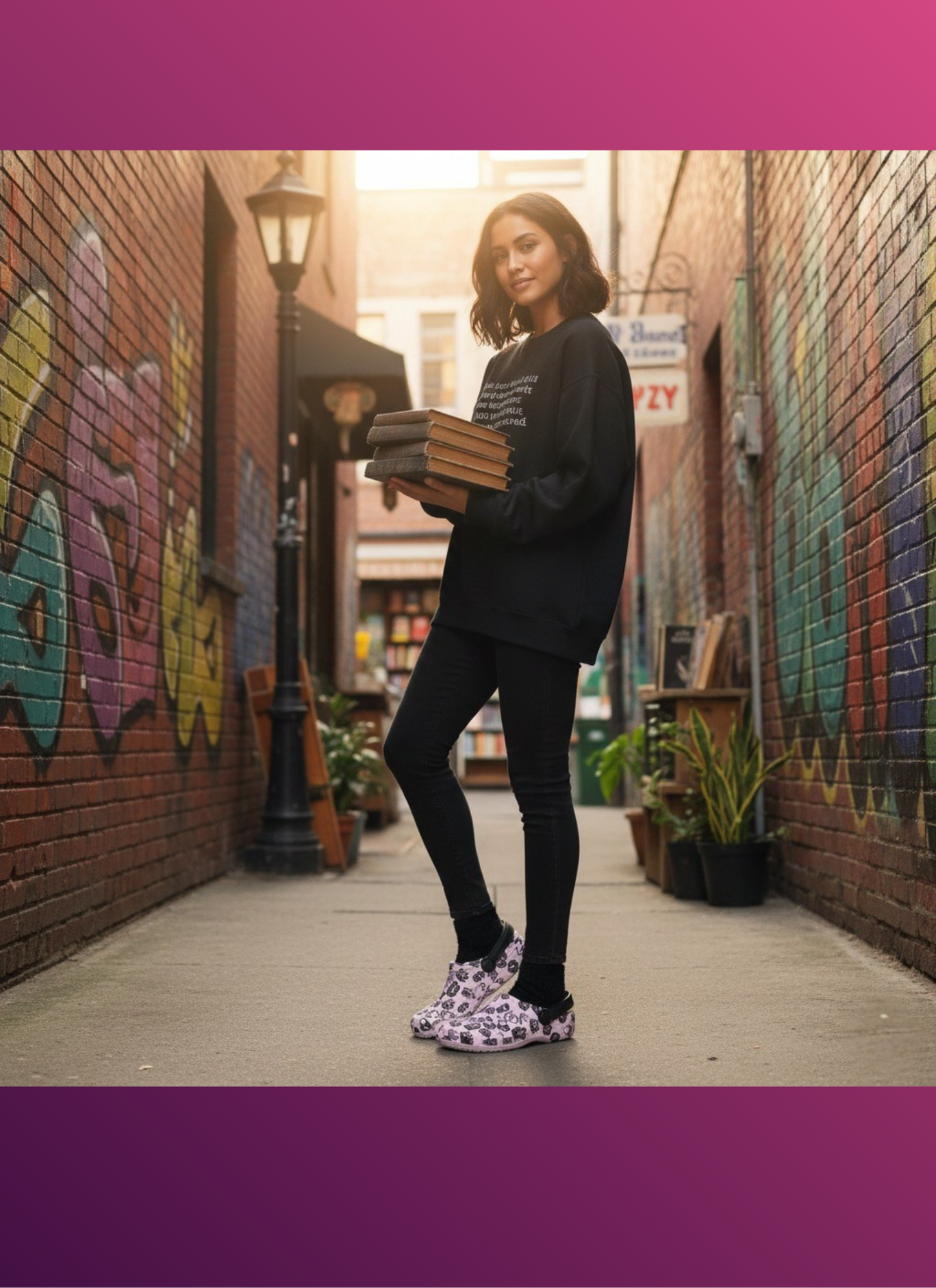 Forbidden Love Dark Romance Clogs — "Sweetly Sinister" Pink BookTok Clogs product thumbnail image Forbidden Love Dark Romance Clogs — "Sweetly Sinister" Pink BookTok Clogs product thumbnail image