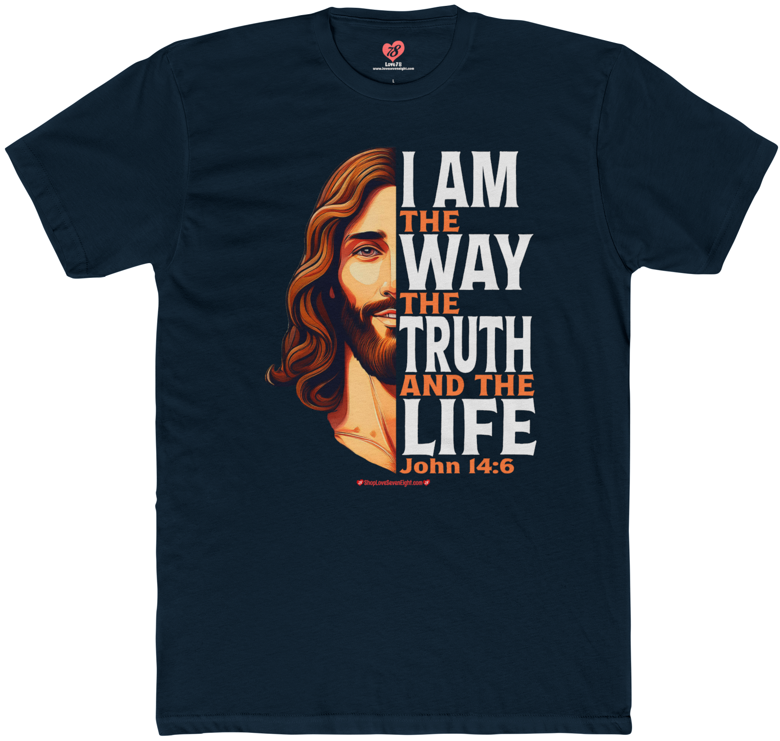 #IAm - I Am The Way The Truth The Life - John 14:6 - Dark Shirt - Christian TShirt - Unisex Short Sleeve Shirt Cotton Crew Tee product thumbnail image #IAm - I Am The Way The Truth The Life - John 14:6 - Dark Shirt - Christian TShirt - Unisex Short Sleeve Shirt Cotton Crew Tee product thumbnail image