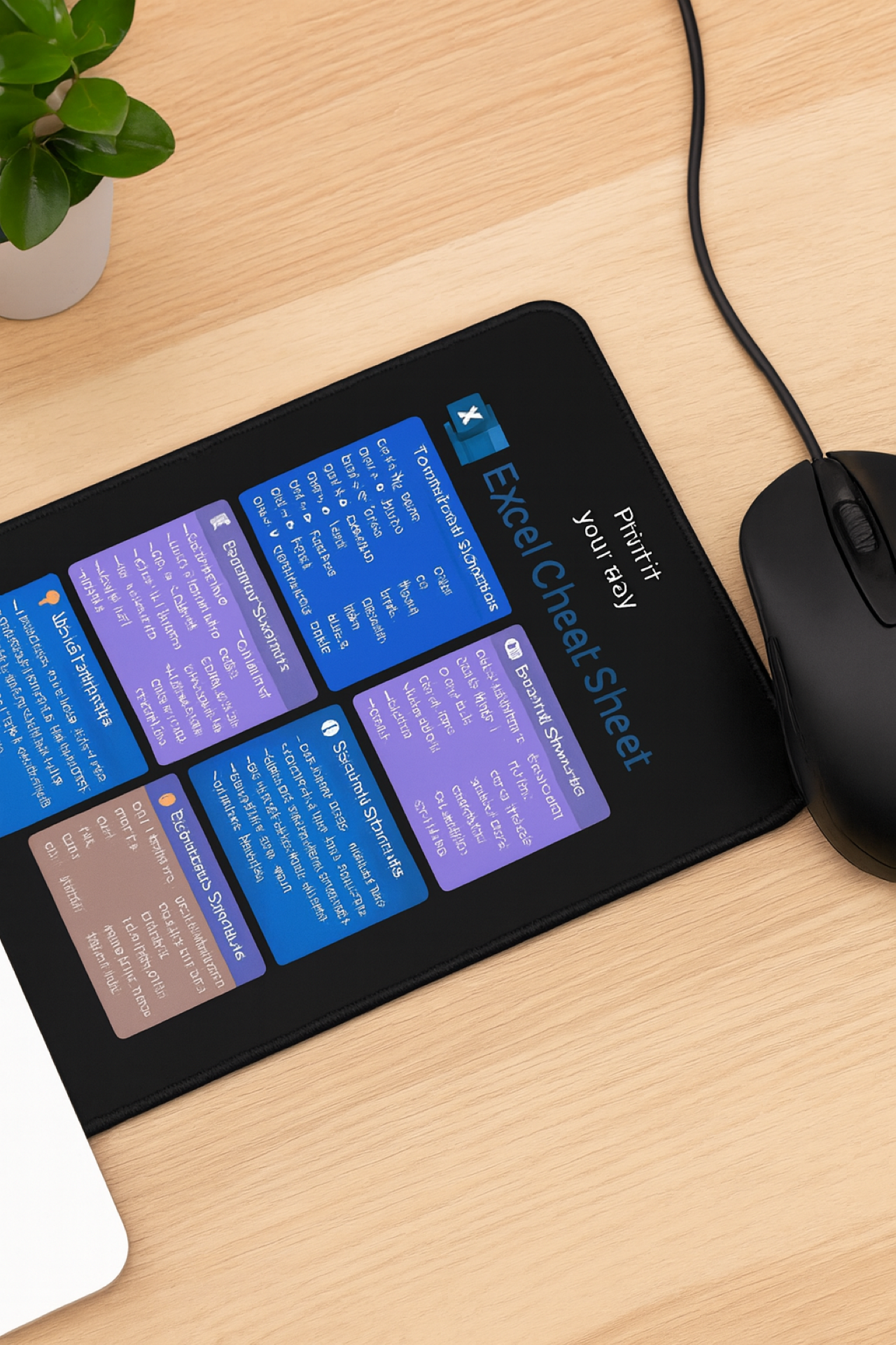 Personalized Cheat Sheet Desk Mat — Custom Mouse Pad with Quick Reference product thumbnail image Personalized Cheat Sheet Desk Mat — Custom Mouse Pad with Quick Reference product thumbnail image
