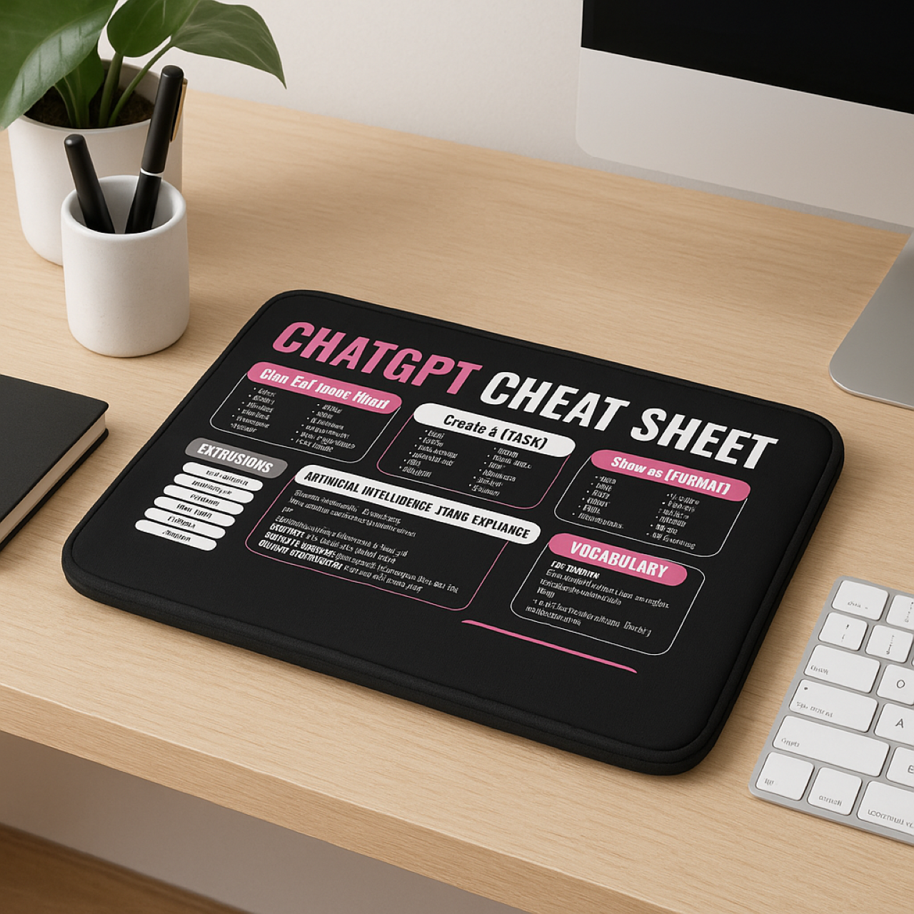 Personalized Cheat Sheet Desk Mat — Custom Mouse Pad Reference product thumbnail image Personalized Cheat Sheet Desk Mat — Custom Mouse Pad Reference product thumbnail image