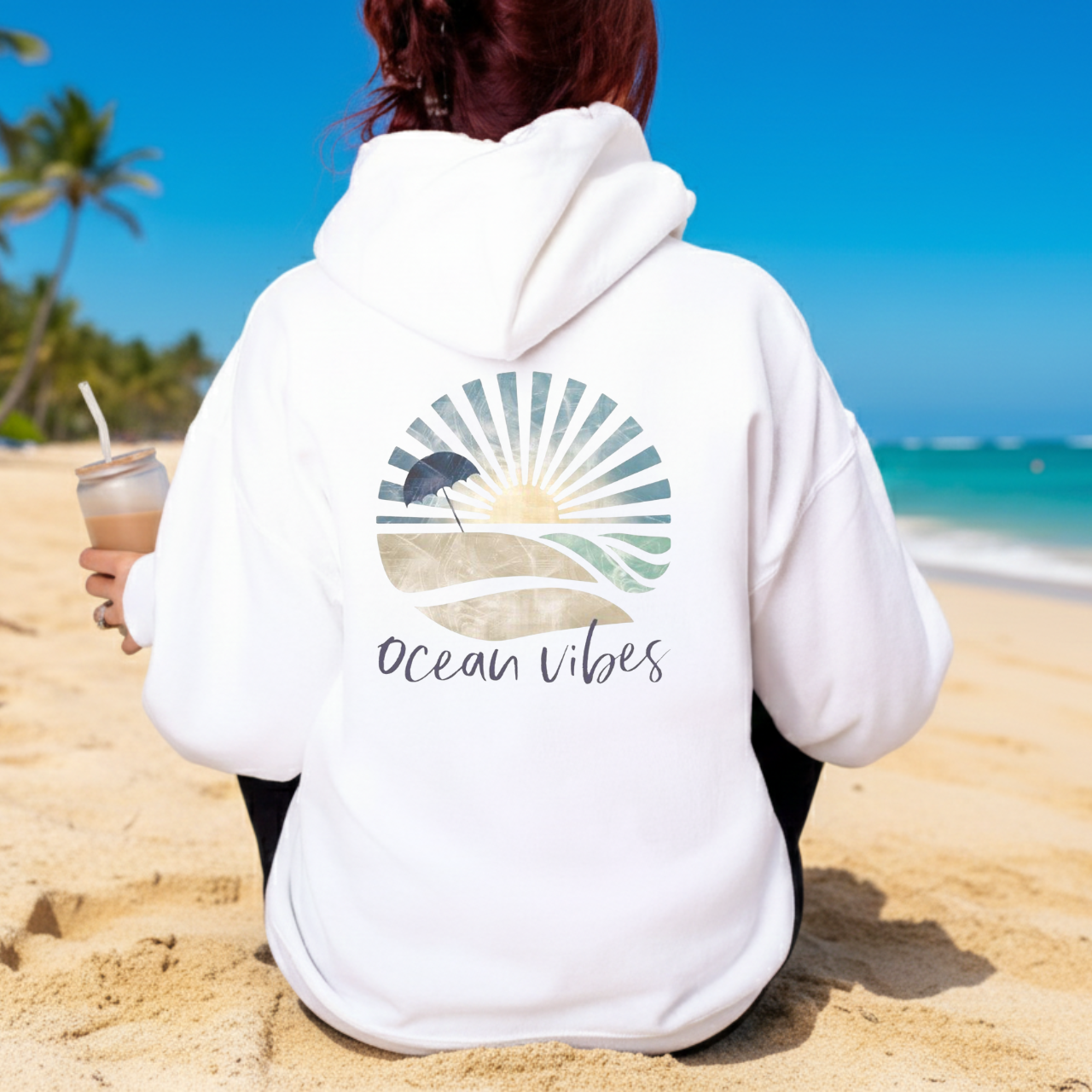 Ocean Vibes Beach Hoodie, Coastal Sweatshirt, Summer Vacation Pullover, Retro Sun Wave Hoodie, Beach Lover Gift, Ocean Aesthetic Hoodie product thumbnail image Ocean Vibes Beach Hoodie, Coastal Sweatshirt, Summer Vacation Pullover, Retro Sun Wave Hoodie, Beach Lover Gift, Ocean Aesthetic Hoodie product thumbnail image