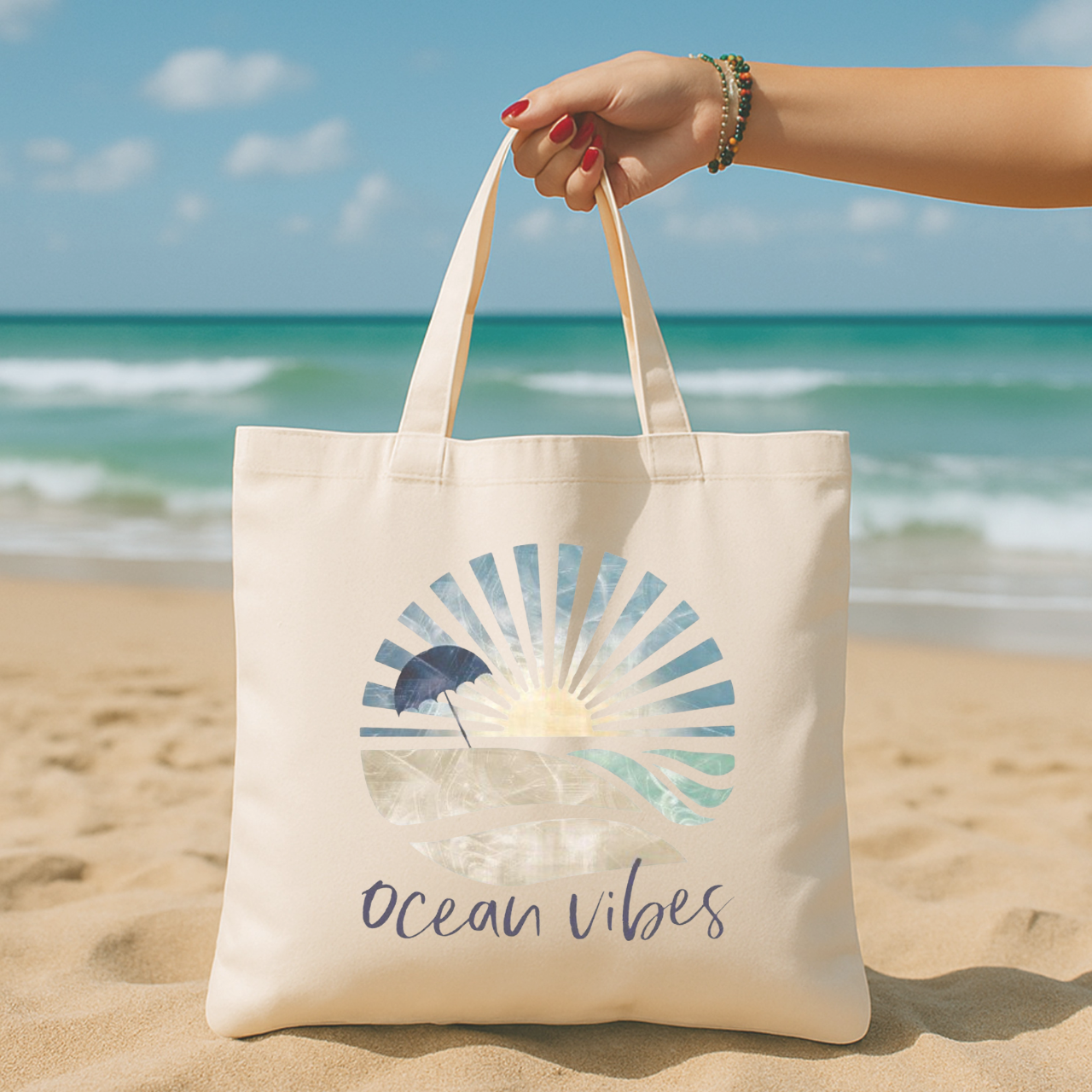 Ocean Vibes Tote Bag, Coastal Beach Tote, Summer Beach Bag, Sun Retro Aesthetic Tote, Travel Bag, Boho Ocean Bag, Eco Canvas Tote Gift product thumbnail image Ocean Vibes Tote Bag, Coastal Beach Tote, Summer Beach Bag, Sun Retro Aesthetic Tote, Travel Bag, Boho Ocean Bag, Eco Canvas Tote Gift product thumbnail image