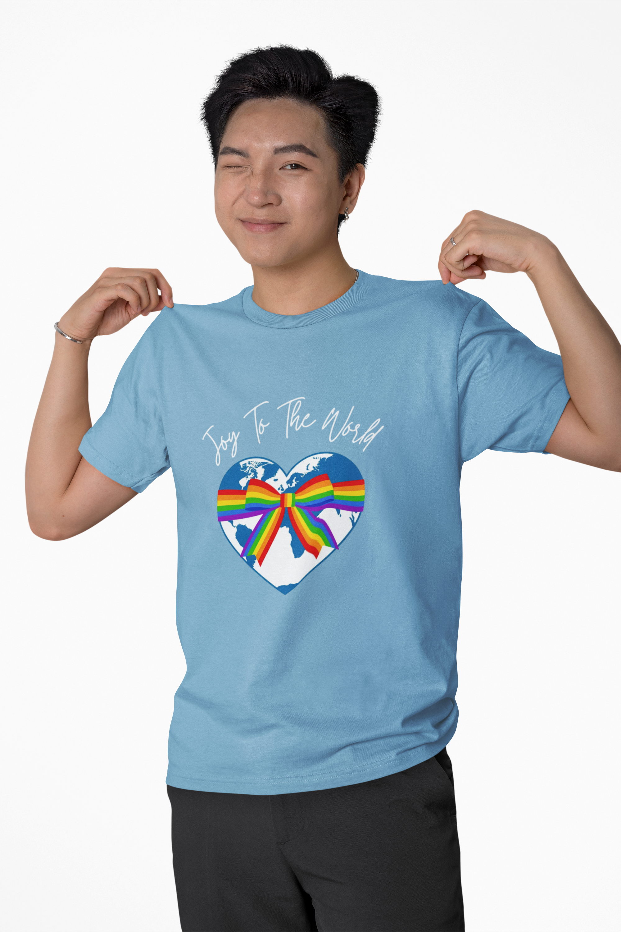 Joy to the World LGBTQ Pride Holiday T-Shirt – Inclusive Equality Christmas Tee product thumbnail image Joy to the World LGBTQ Pride Holiday T-Shirt – Inclusive Equality Christmas Tee product thumbnail image