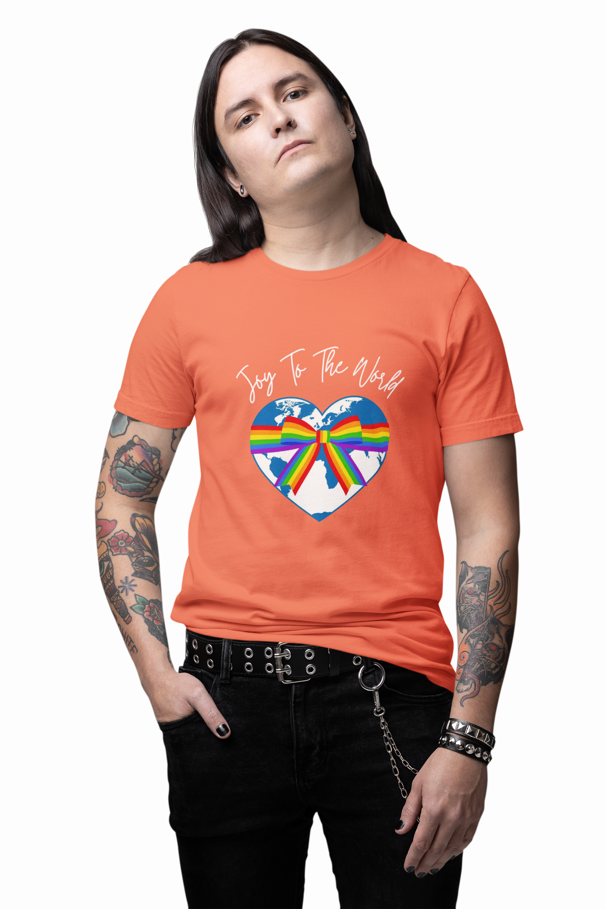 Joy to the World LGBTQ Pride Holiday T-Shirt – Inclusive Equality Christmas Tee product thumbnail image Joy to the World LGBTQ Pride Holiday T-Shirt – Inclusive Equality Christmas Tee product thumbnail image