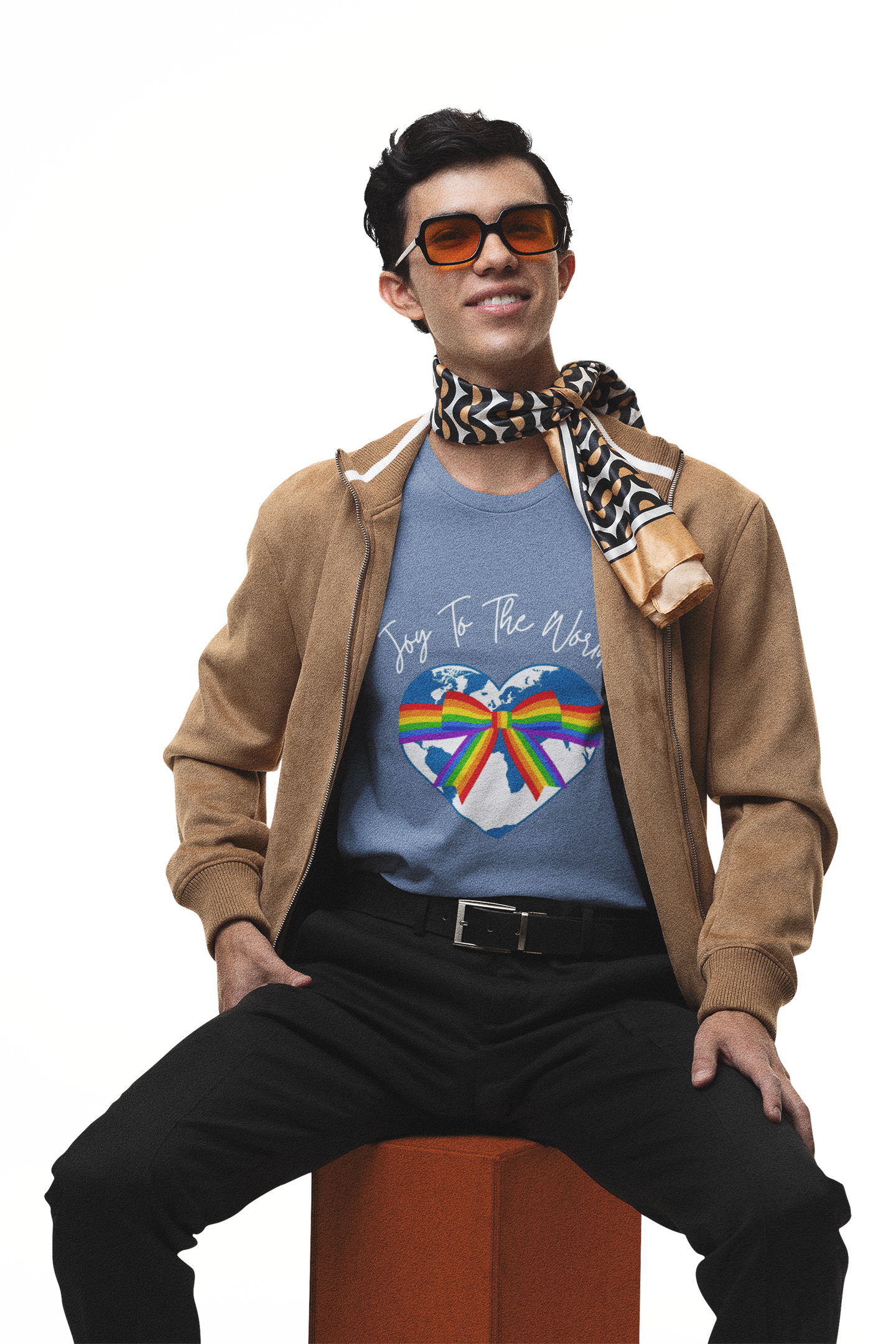 Joy to the World LGBTQ Pride Holiday T-Shirt – Inclusive Equality Christmas Tee product thumbnail image