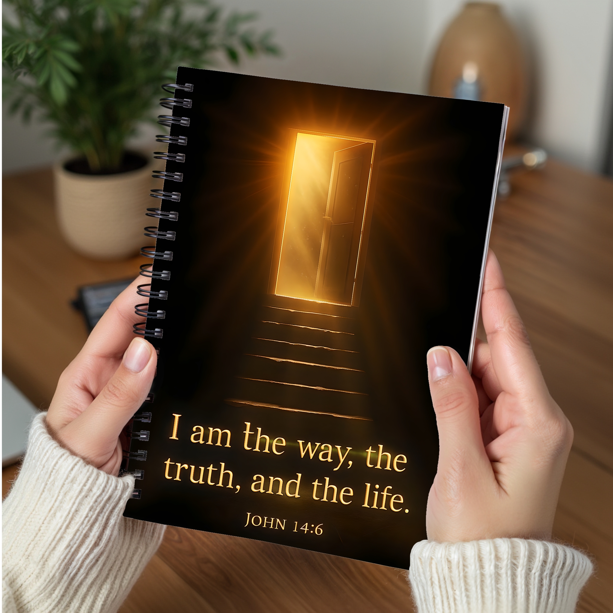 Christian Spiral Notebook “I Am the Way, the Truth, and the Life” (John 14:6) product thumbnail image Christian Spiral Notebook “I Am the Way, the Truth, and the Life” (John 14:6) product thumbnail image