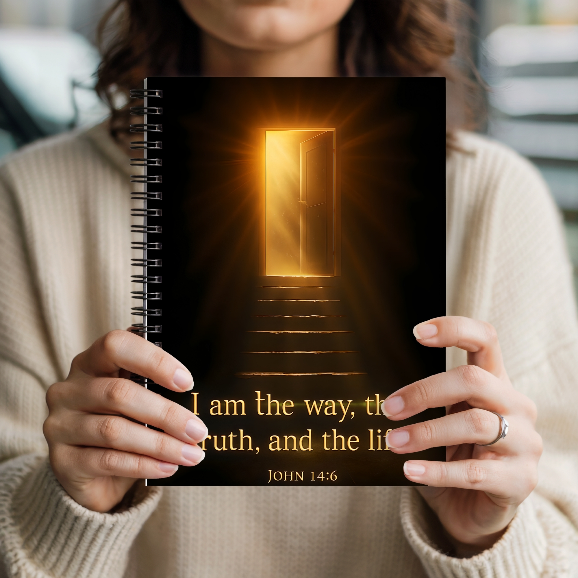 Christian Spiral Notebook “I Am the Way, the Truth, and the Life” (John 14:6) product thumbnail image Christian Spiral Notebook “I Am the Way, the Truth, and the Life” (John 14:6) product thumbnail image