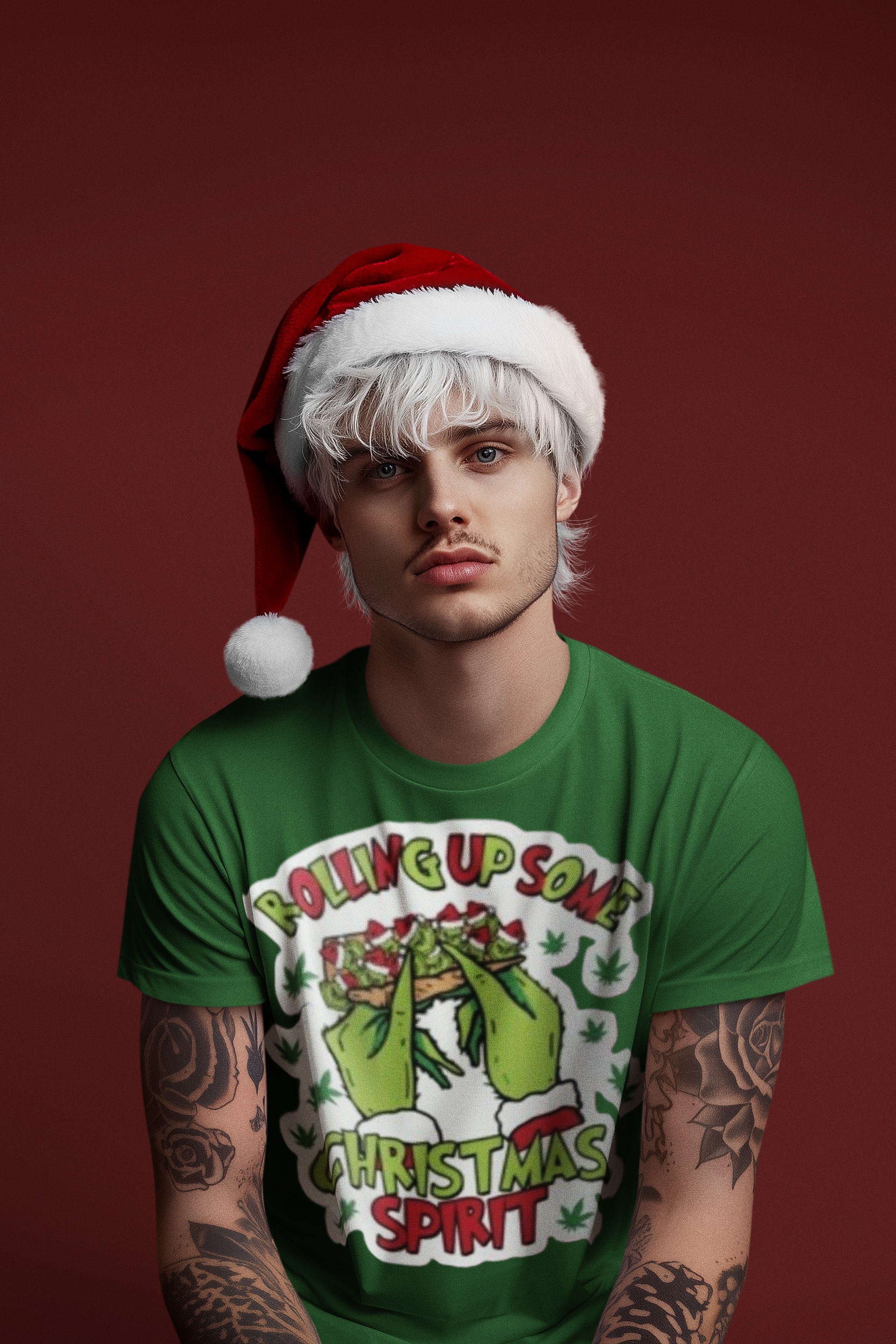  "Rollin' Up Some Christmas Spirit" Grinch-Inspired Holiday Pullover product thumbnail image