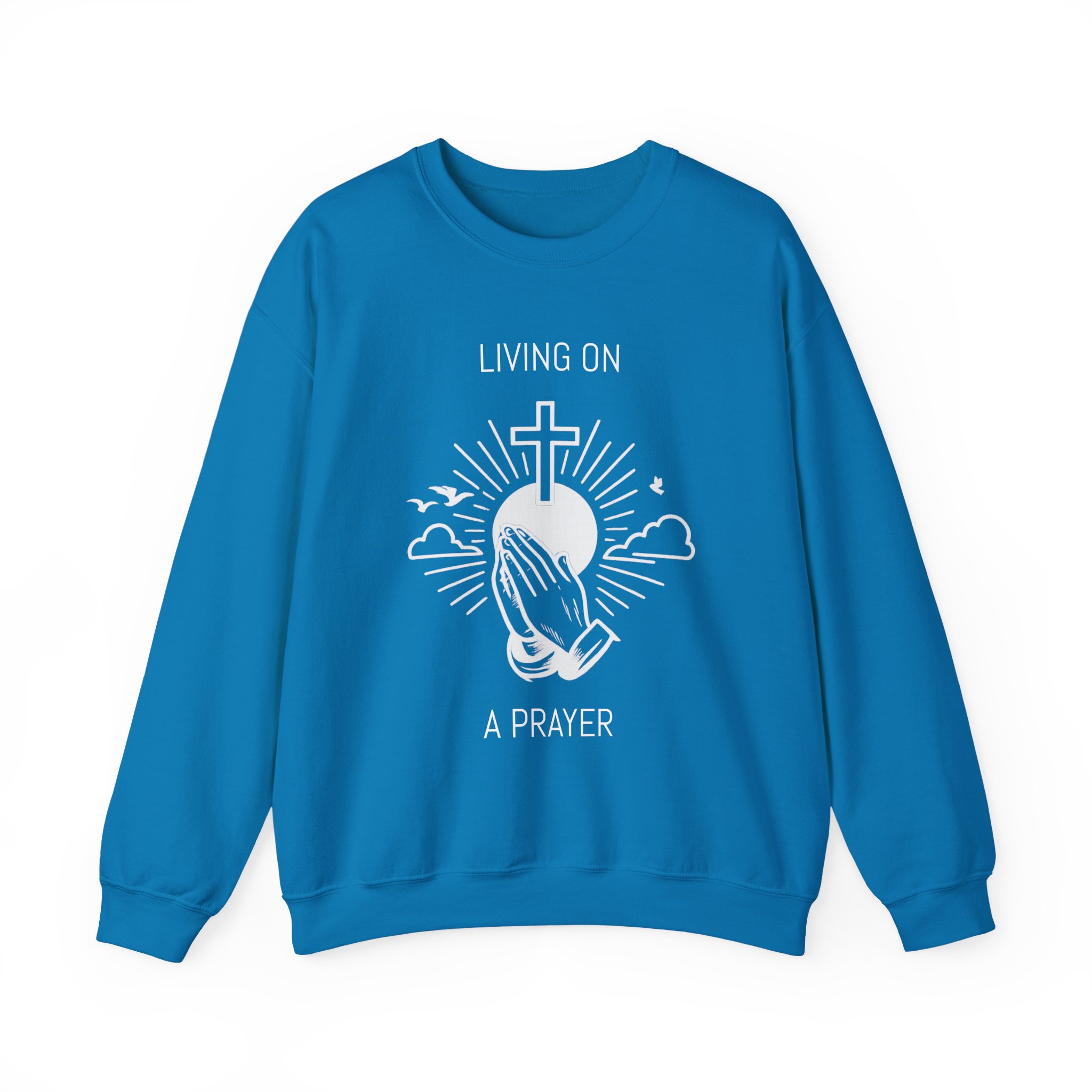 Pray More Worry Less Sweatshirt — Christian Faith Crewneck product thumbnail image