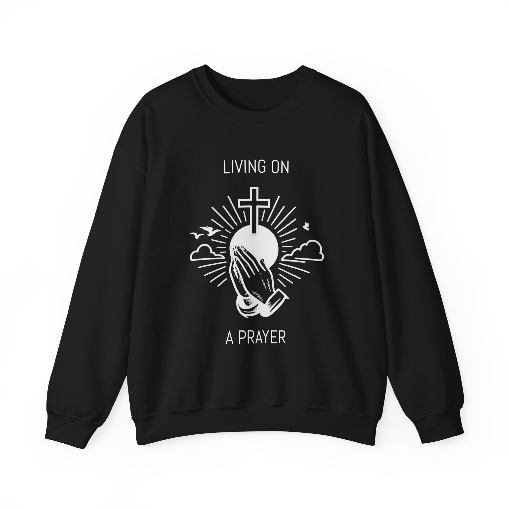 Pray More Worry Less Sweatshirt — Christian Faith Crewneck product thumbnail image