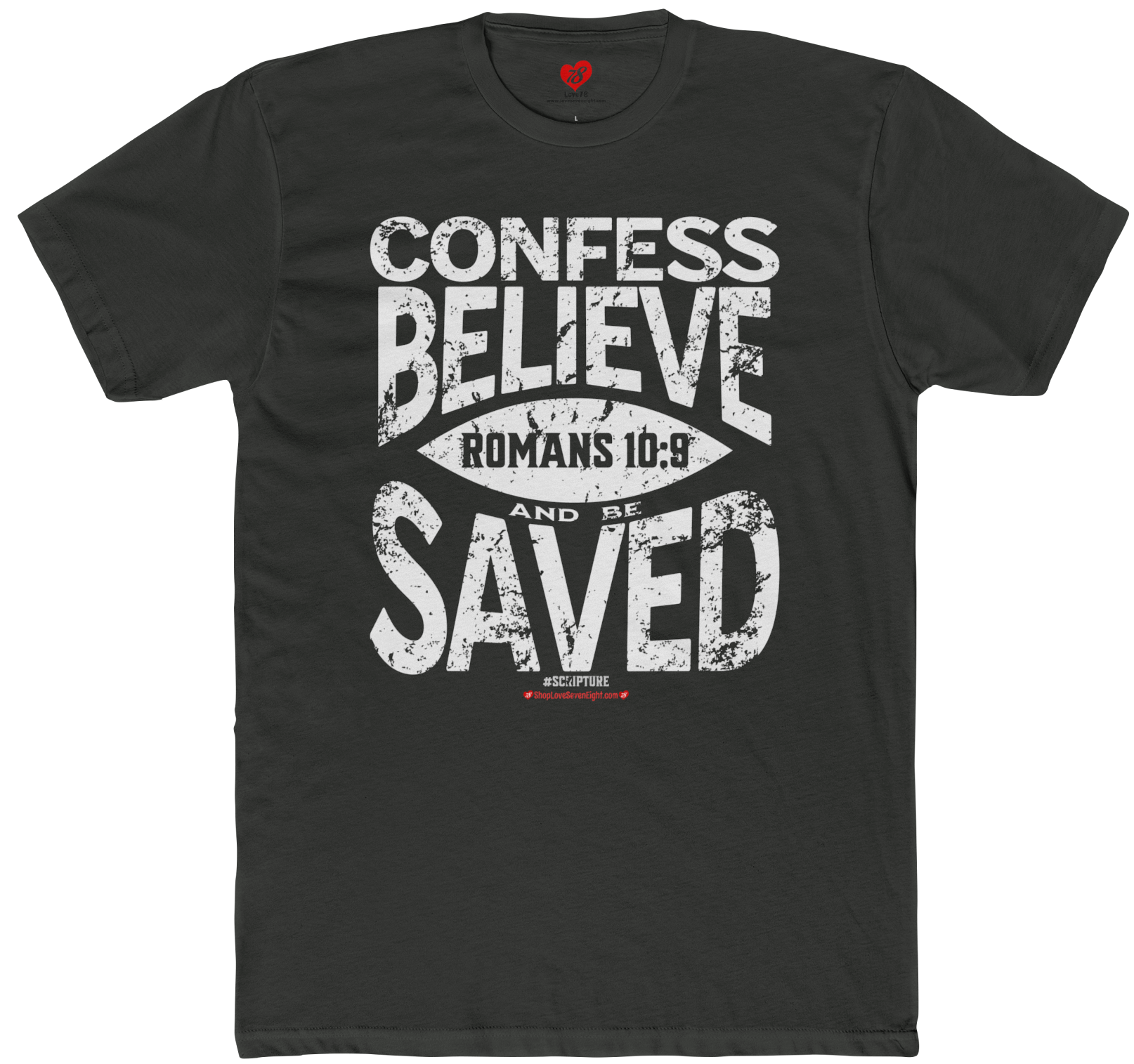 #CBABS - Confess Believe and be Saved - Romans 10:9 - Dark Shirt - Christian TShirt - Unisex Short Sleeve Shirt Cotton Crew Tee #CBABS - Confess Believe and be Saved - Romans 10:9 - Dark Shirt - Christian TShirt - Unisex Short Sleeve Shirt Cotton Crew Tee