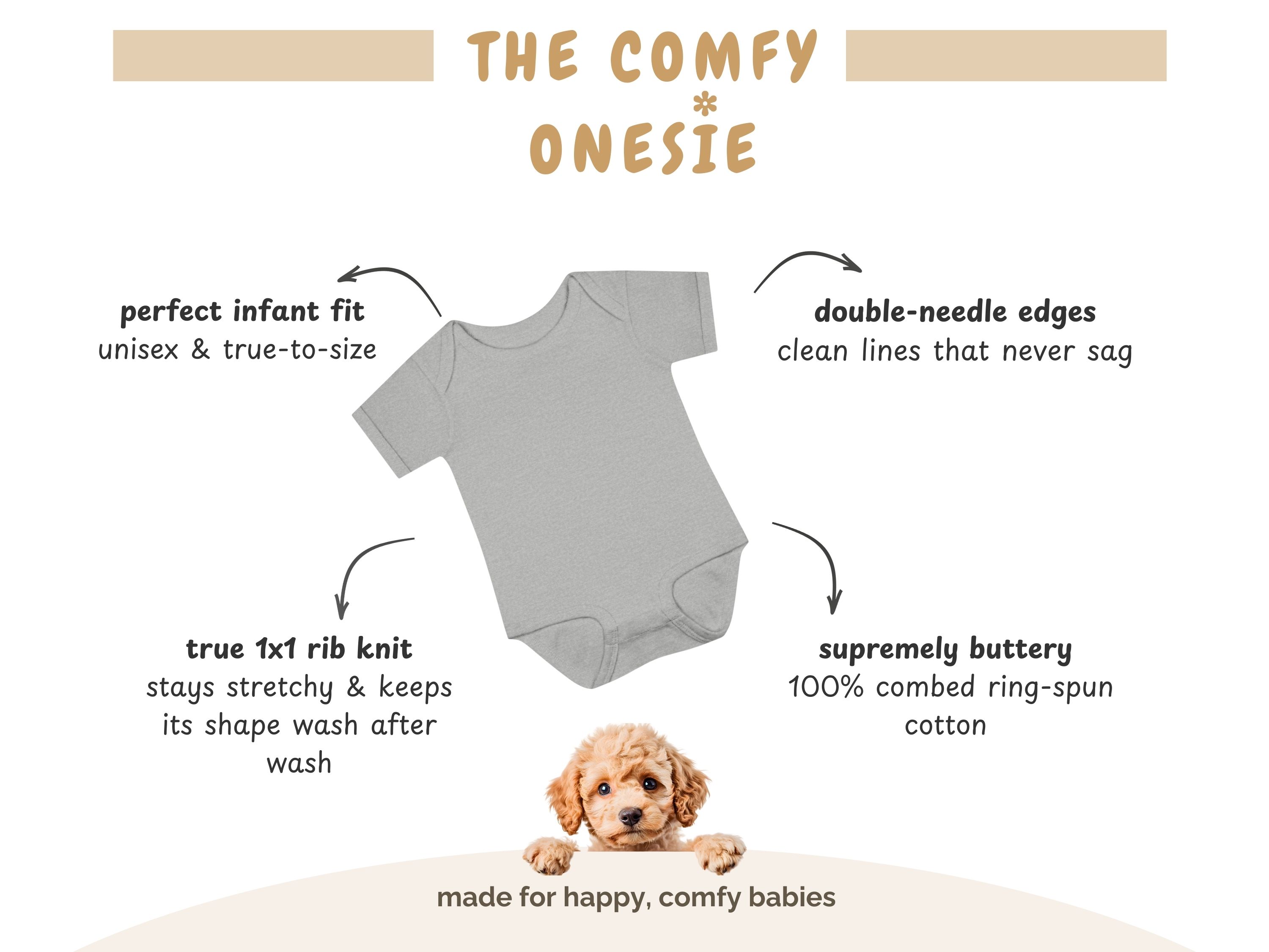 Baby Christmas Onesie, Goldendoodle Tangled in Christmas Lights, Rabbit Skins 4400 product thumbnail image