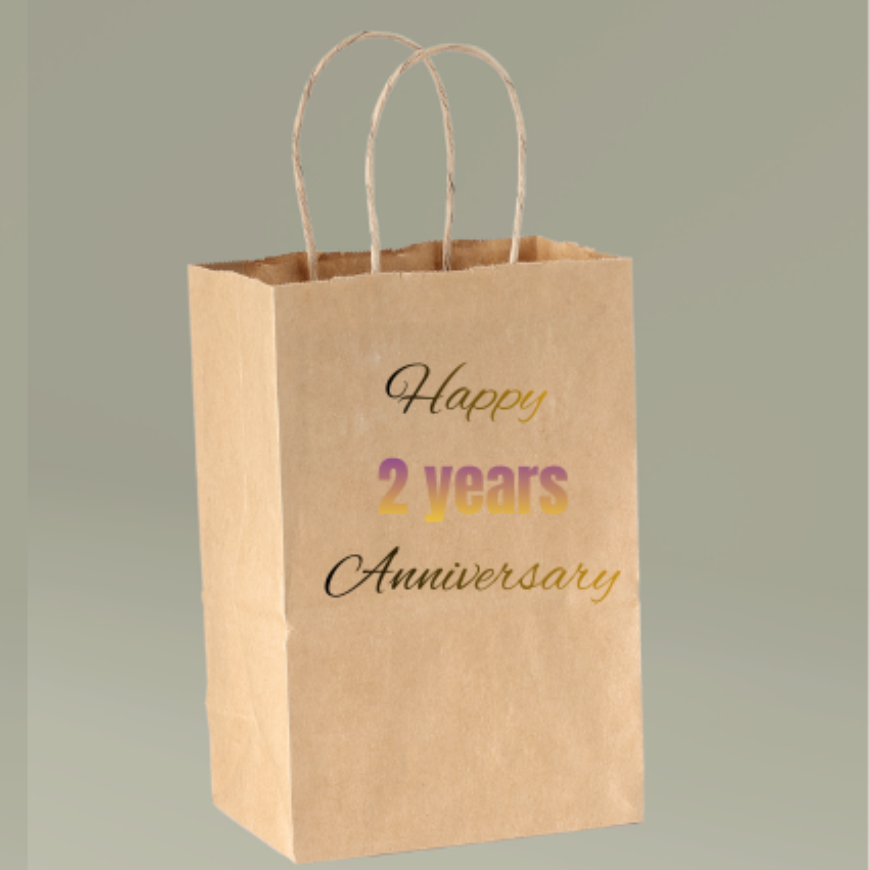 2 Years Anniversary Paper Gift Bag – Elegant Happy 2 Years Celebration Favor Bag 2 Years Anniversary Paper Gift Bag – Elegant Happy 2 Years Celebration Favor Bag
