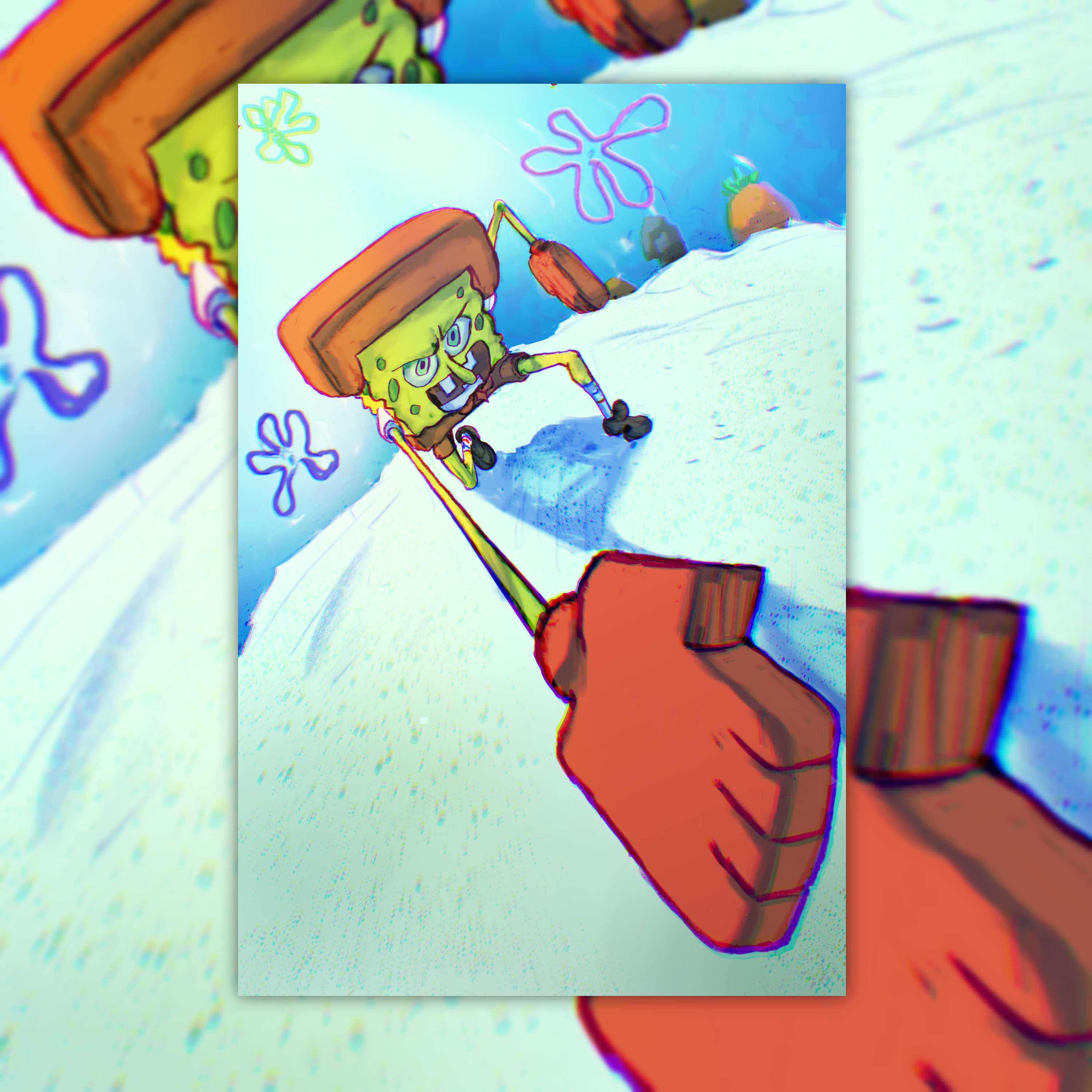 SpongeBob Karate Chop Poster