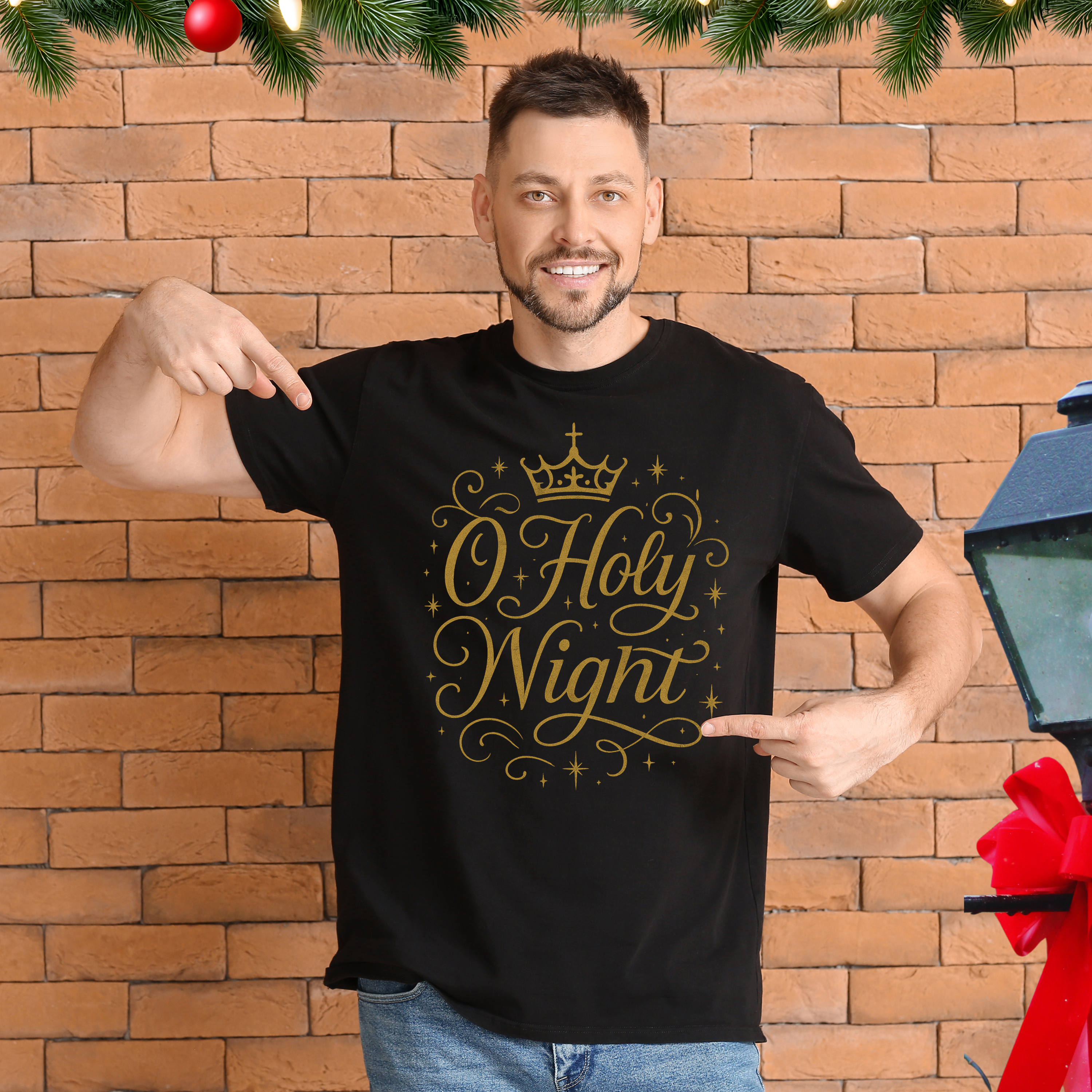 O Holy Night Christian Shirt • Vintage Ornate Christmas Tee • Elegant Faith Shirt for Women • Garden Reign Christmas Apparel product thumbnail image O Holy Night Christian Shirt • Vintage Ornate Christmas Tee • Elegant Faith Shirt for Women • Garden Reign Christmas Apparel product thumbnail image